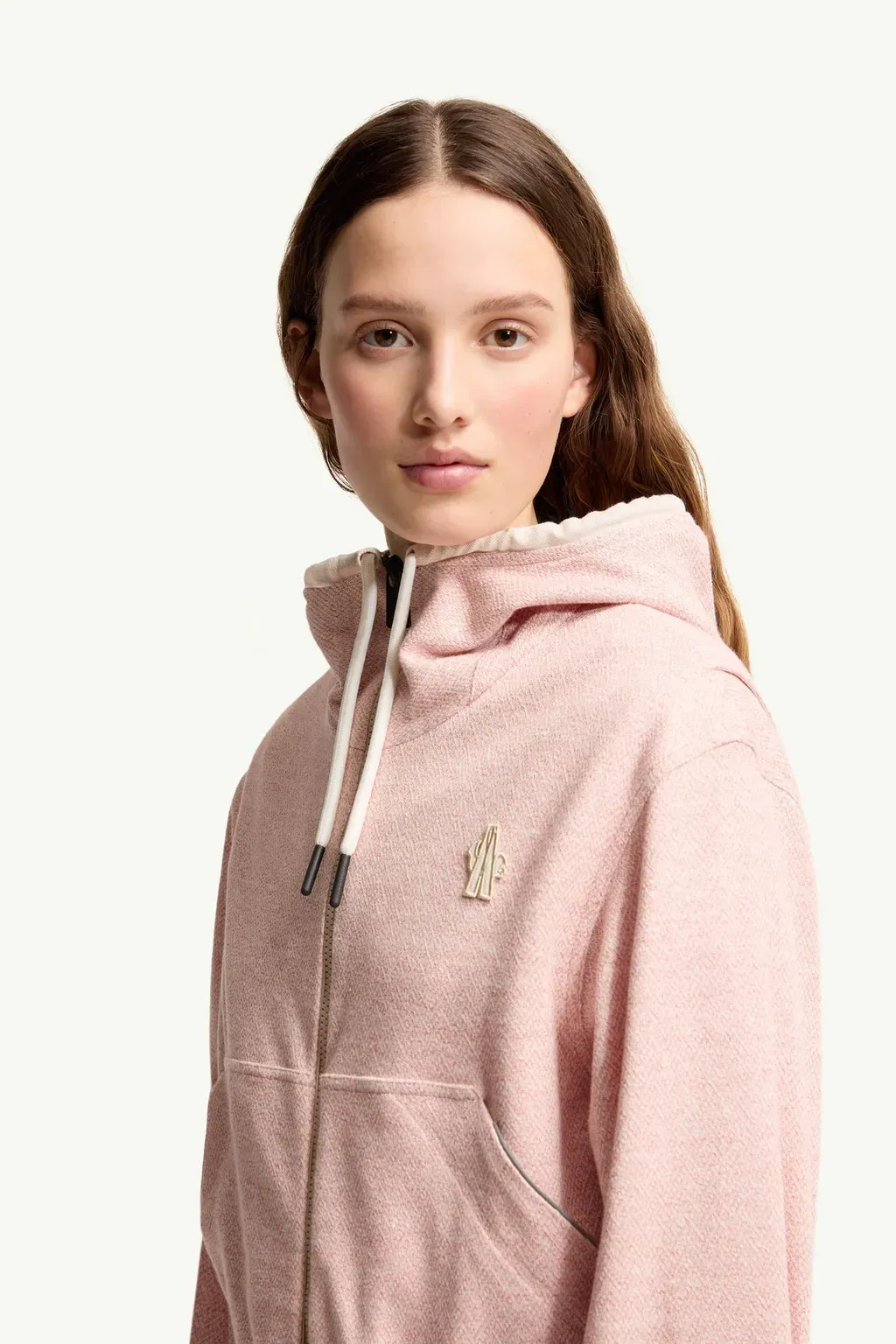 Linen & Cotton Blend Zip-Up Hoodie