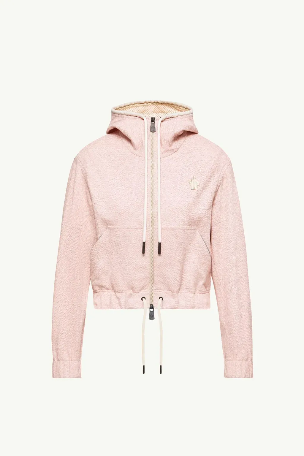 Linen & Cotton Blend Zip-Up Hoodie