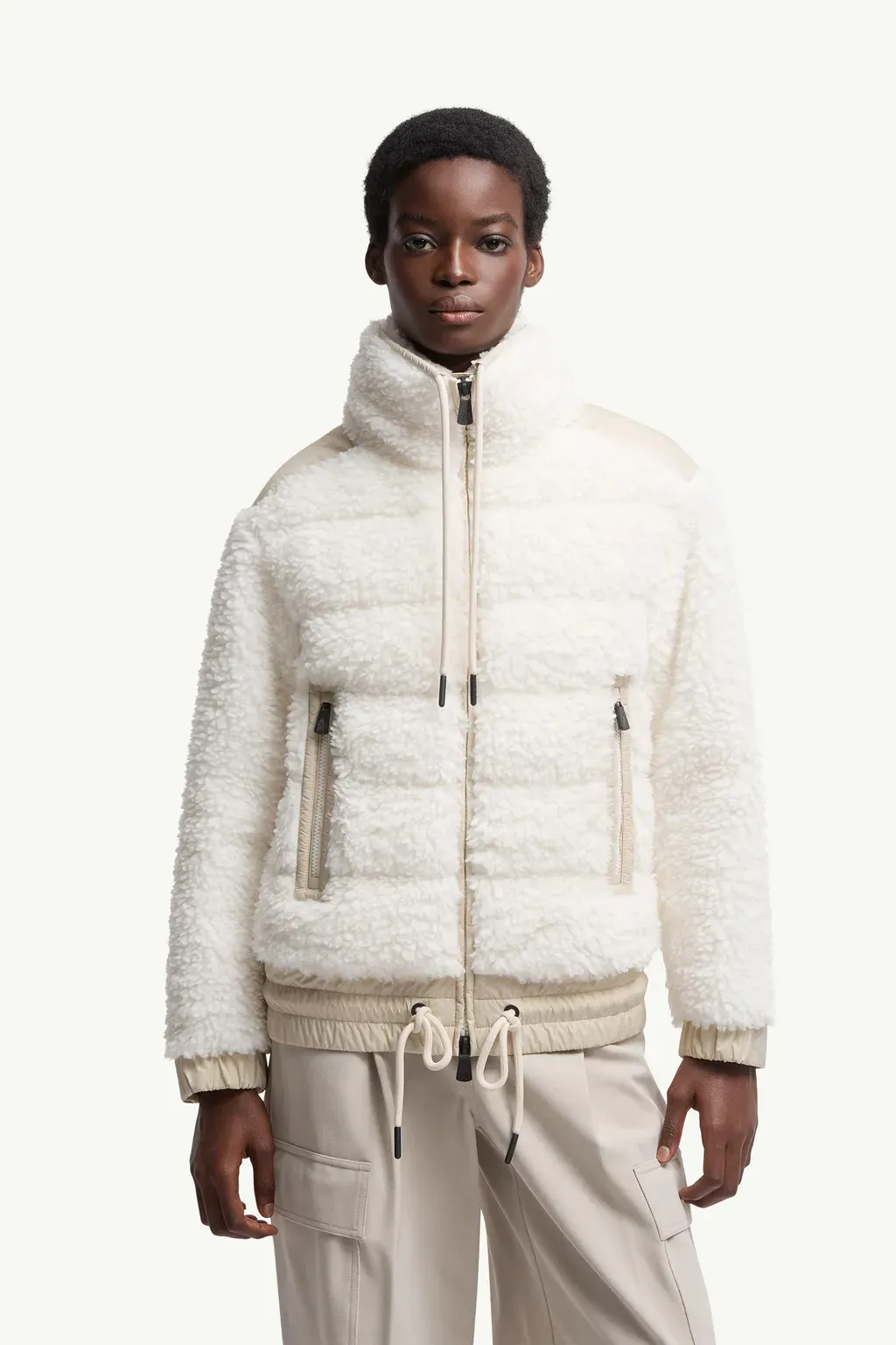 Padded Teddy Zip-Up Cardigan