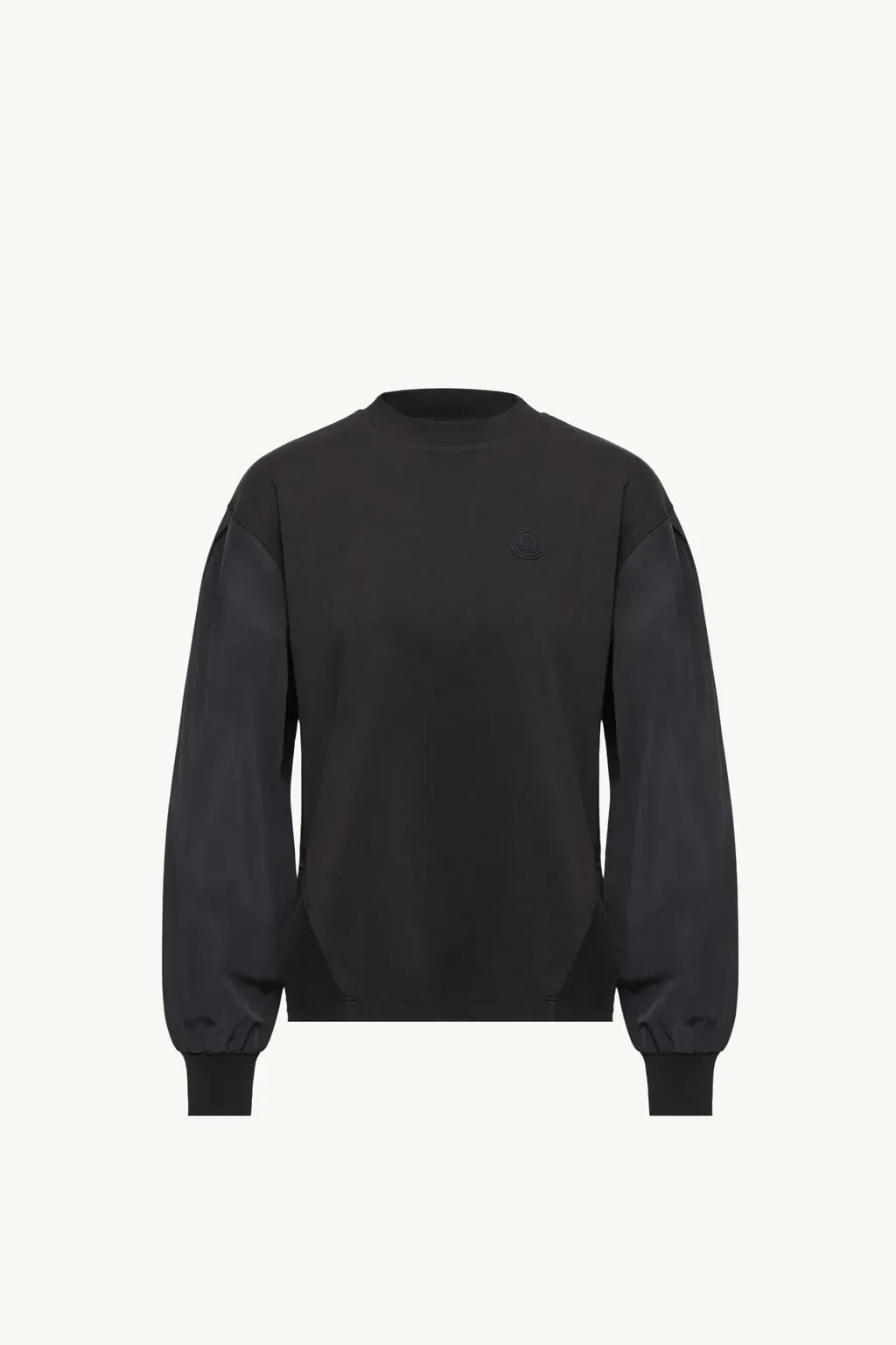 Pleated Sleeves Cotton Jersey Sweatshirt