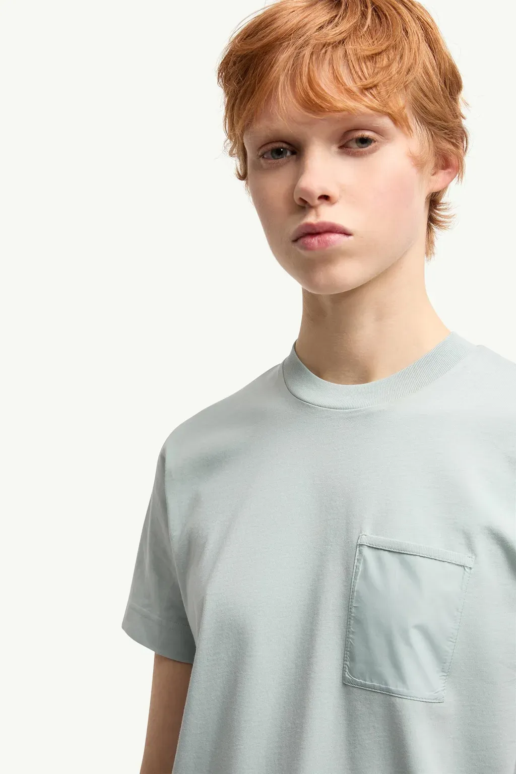 Cotton Jersey T-Shirt With Pleated Pocket