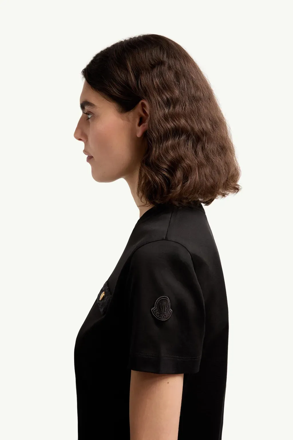 Cotton T-Shirt With Mock Pockets