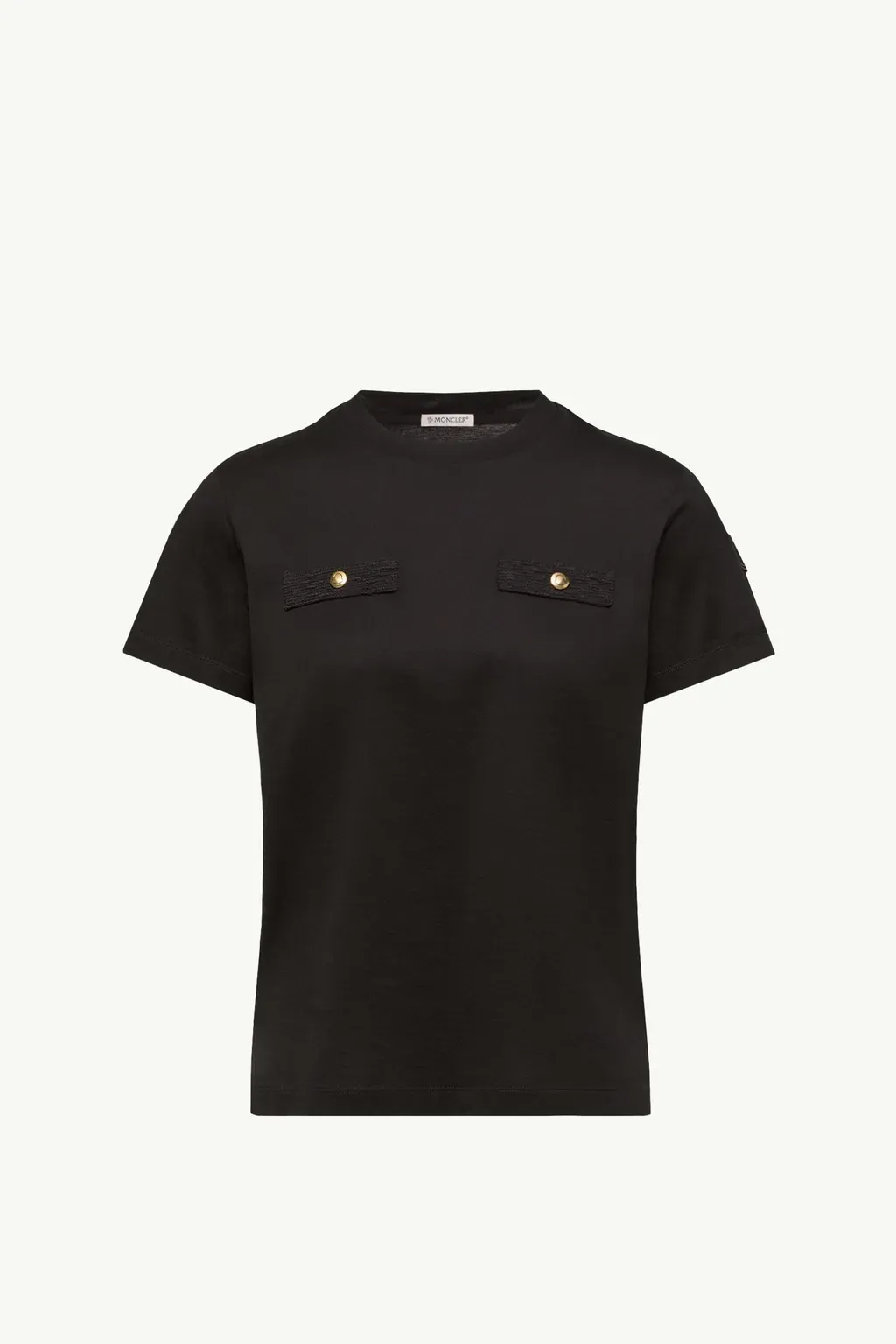 Cotton T-Shirt With Mock Pockets