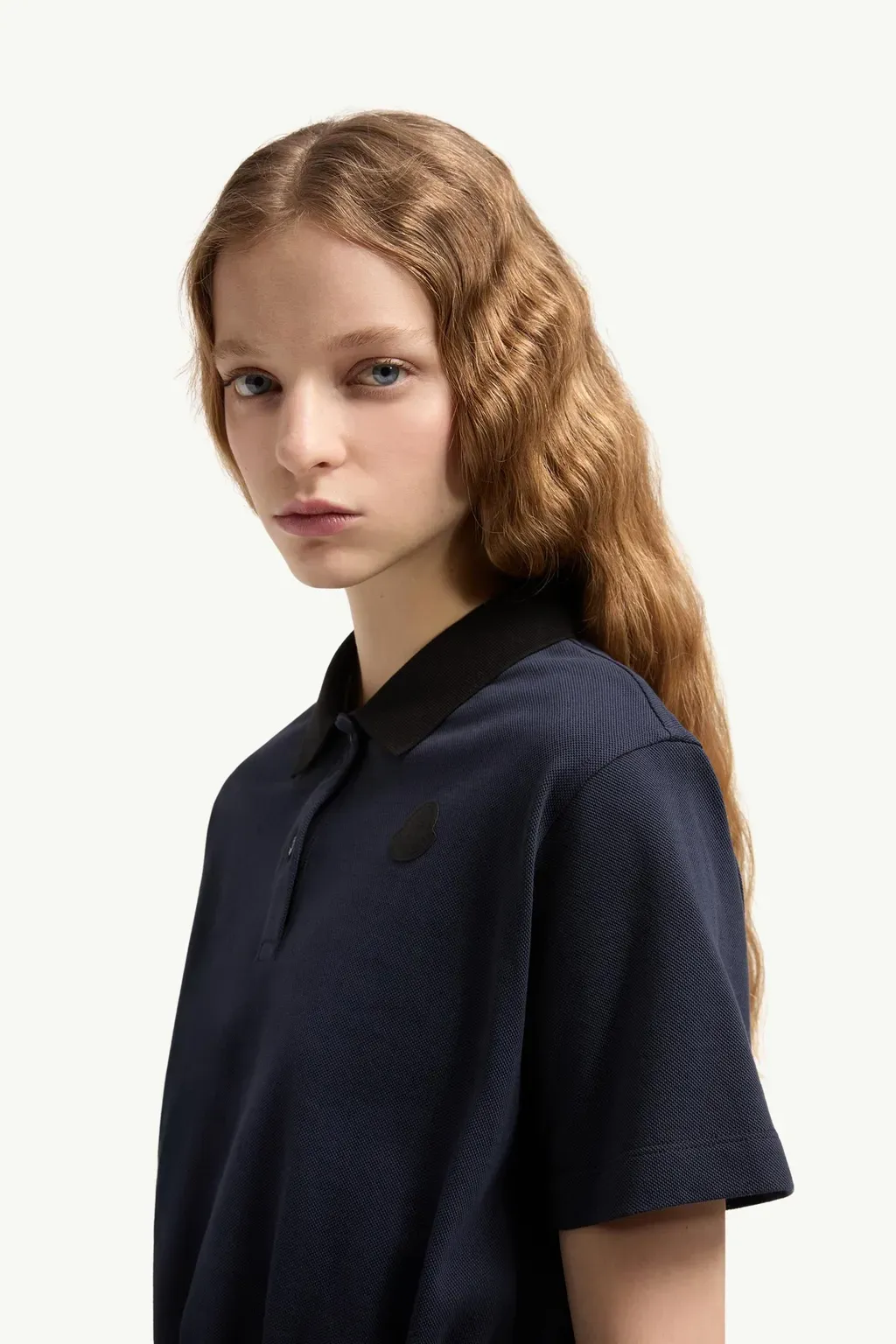 Cropped Cotton Piquet Polo Shirt