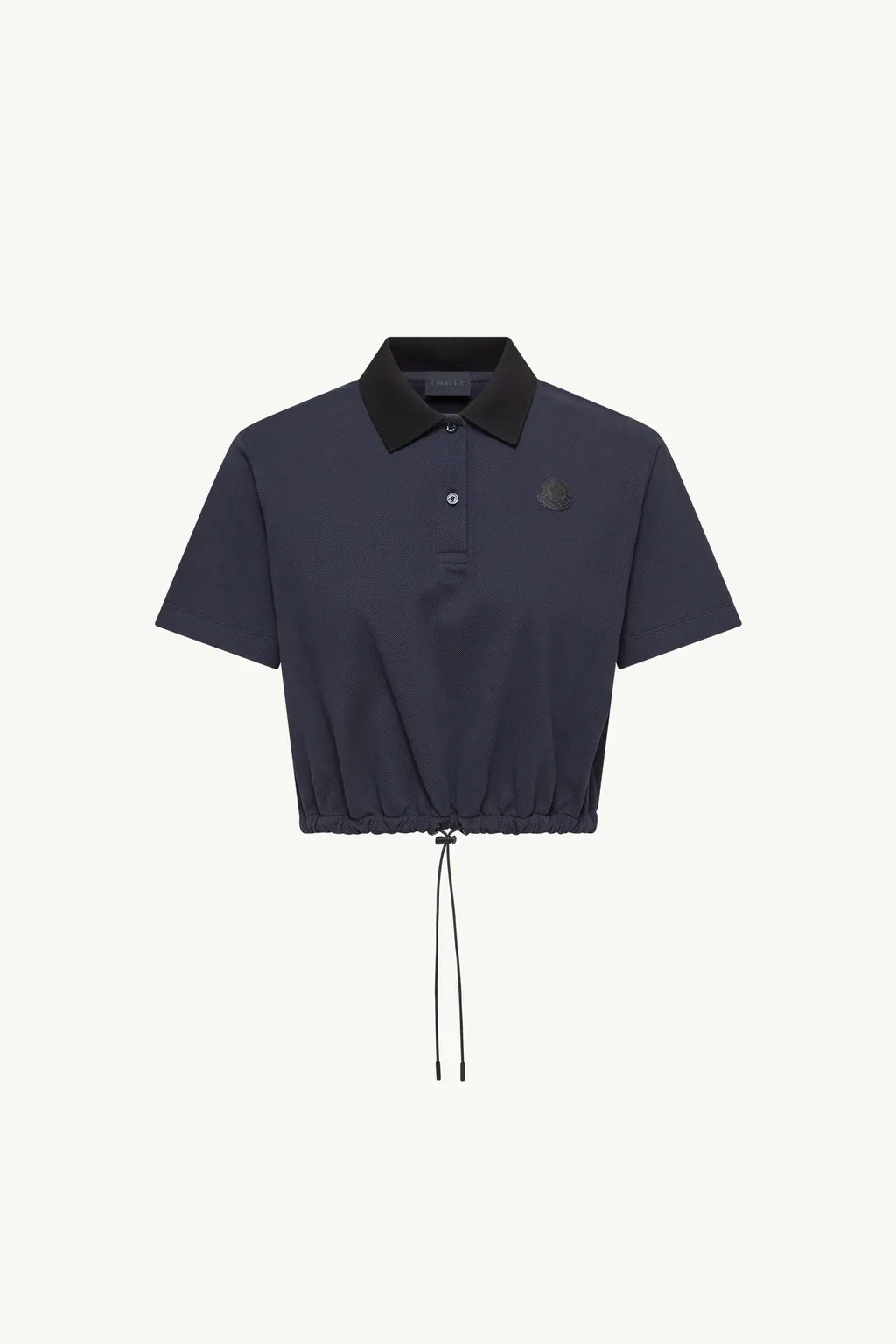 Cropped Cotton Piquet Polo Shirt