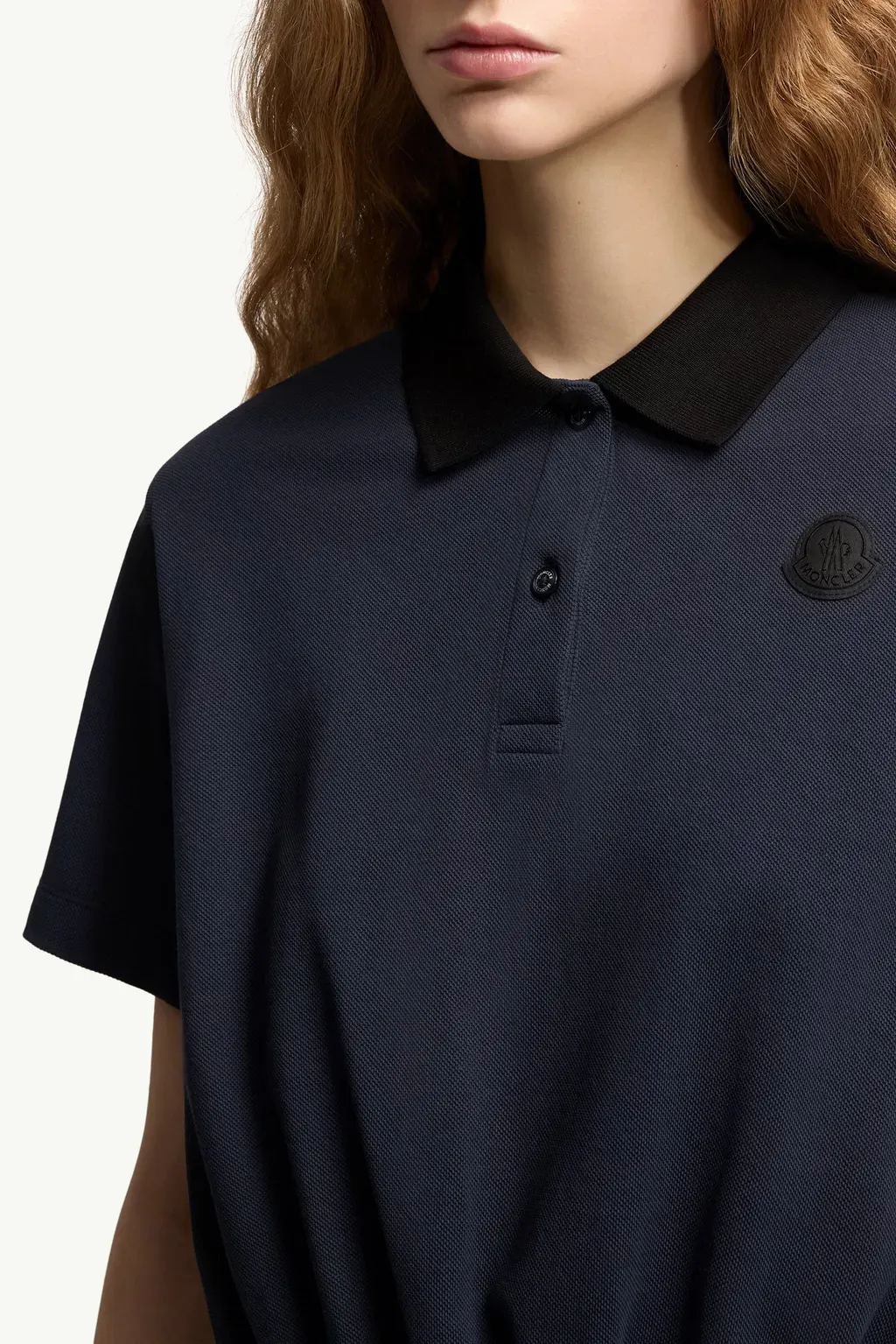 Cropped Cotton Piquet Polo Shirt