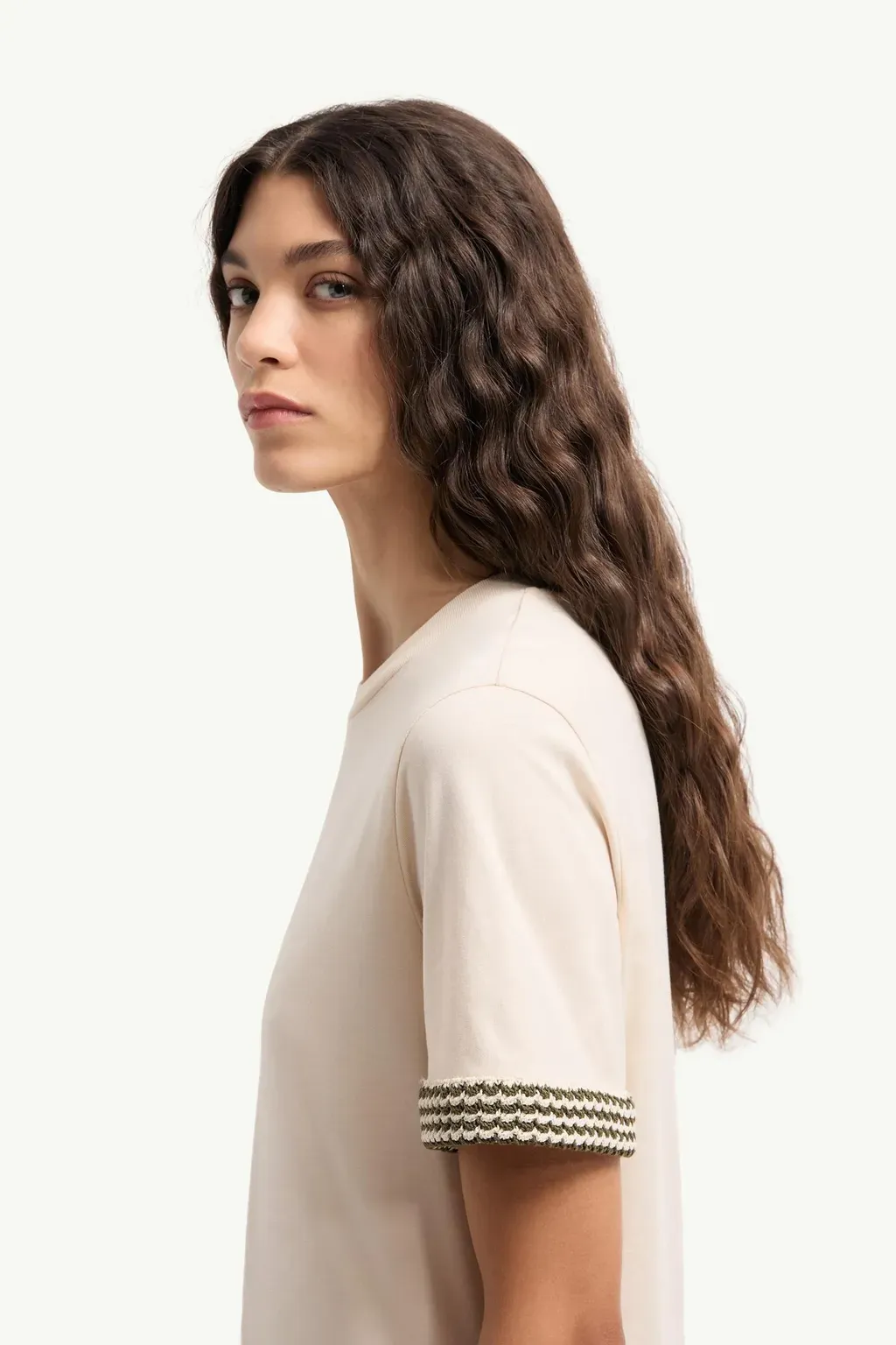 Crochet-Trimmed Cotton Logo T-Shirt