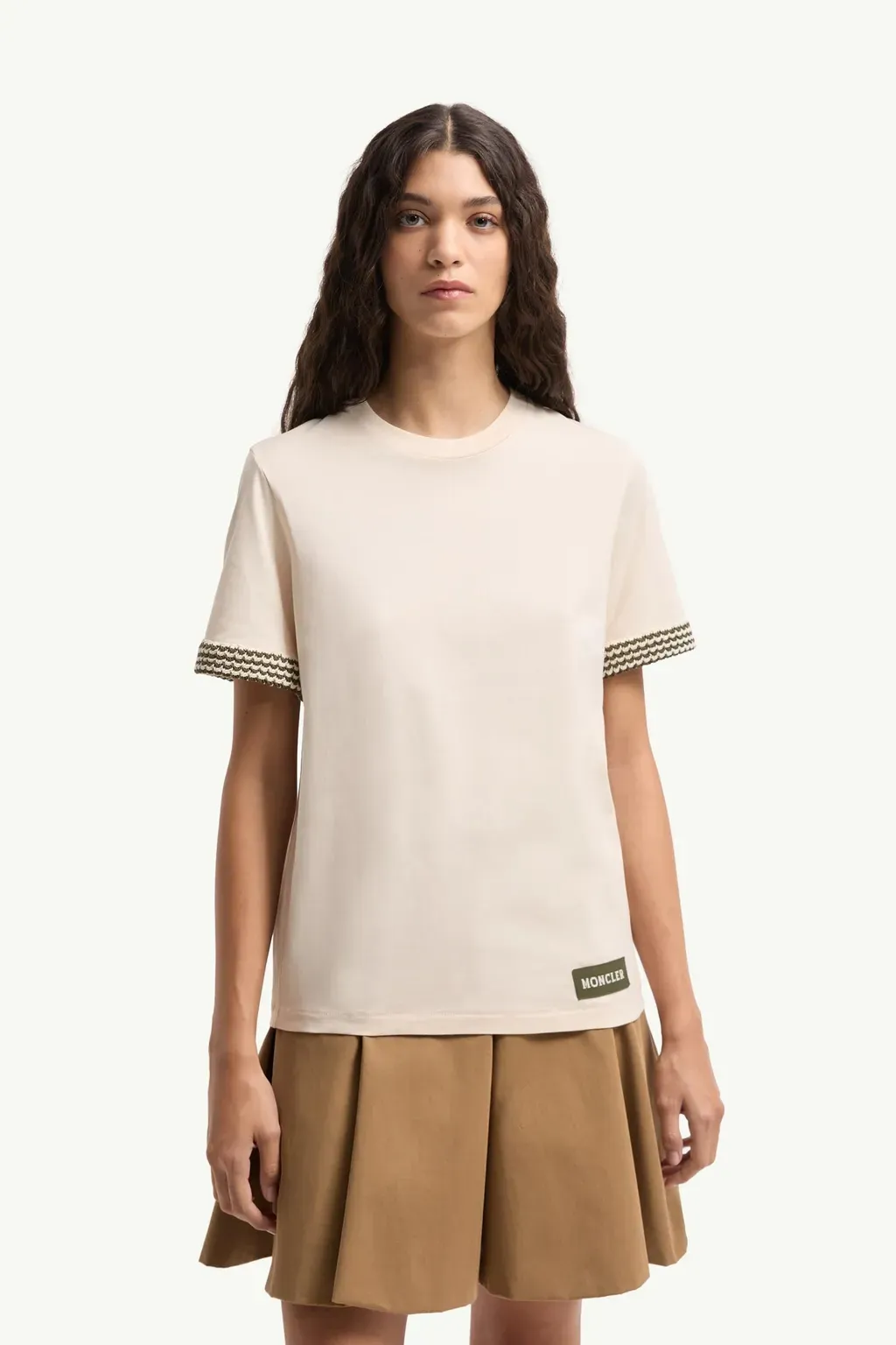 Crochet-Trimmed Cotton Logo T-Shirt