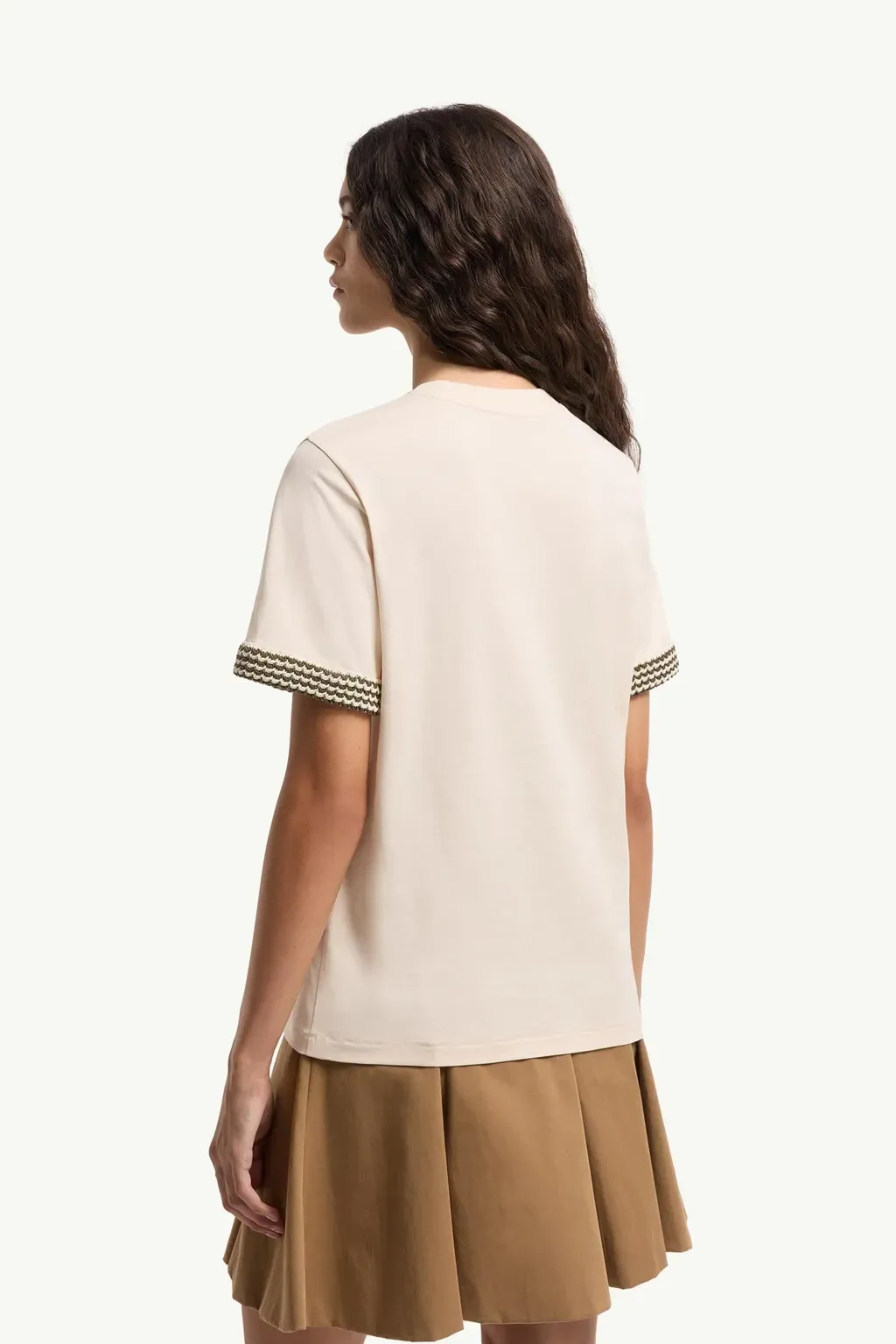 Crochet-Trimmed Cotton Logo T-Shirt