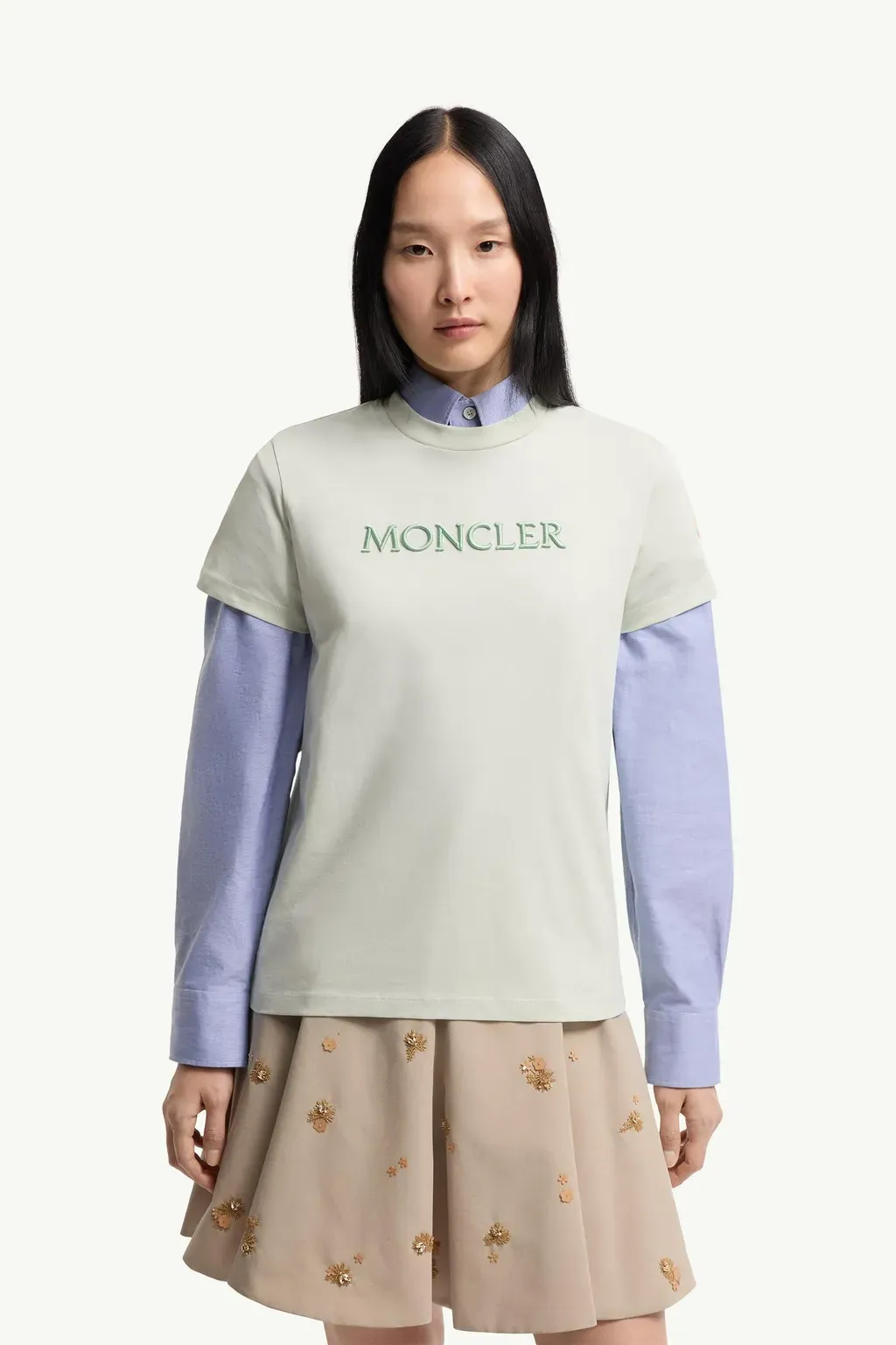 Embroidered Tonal Logo Cotton T-Shirt