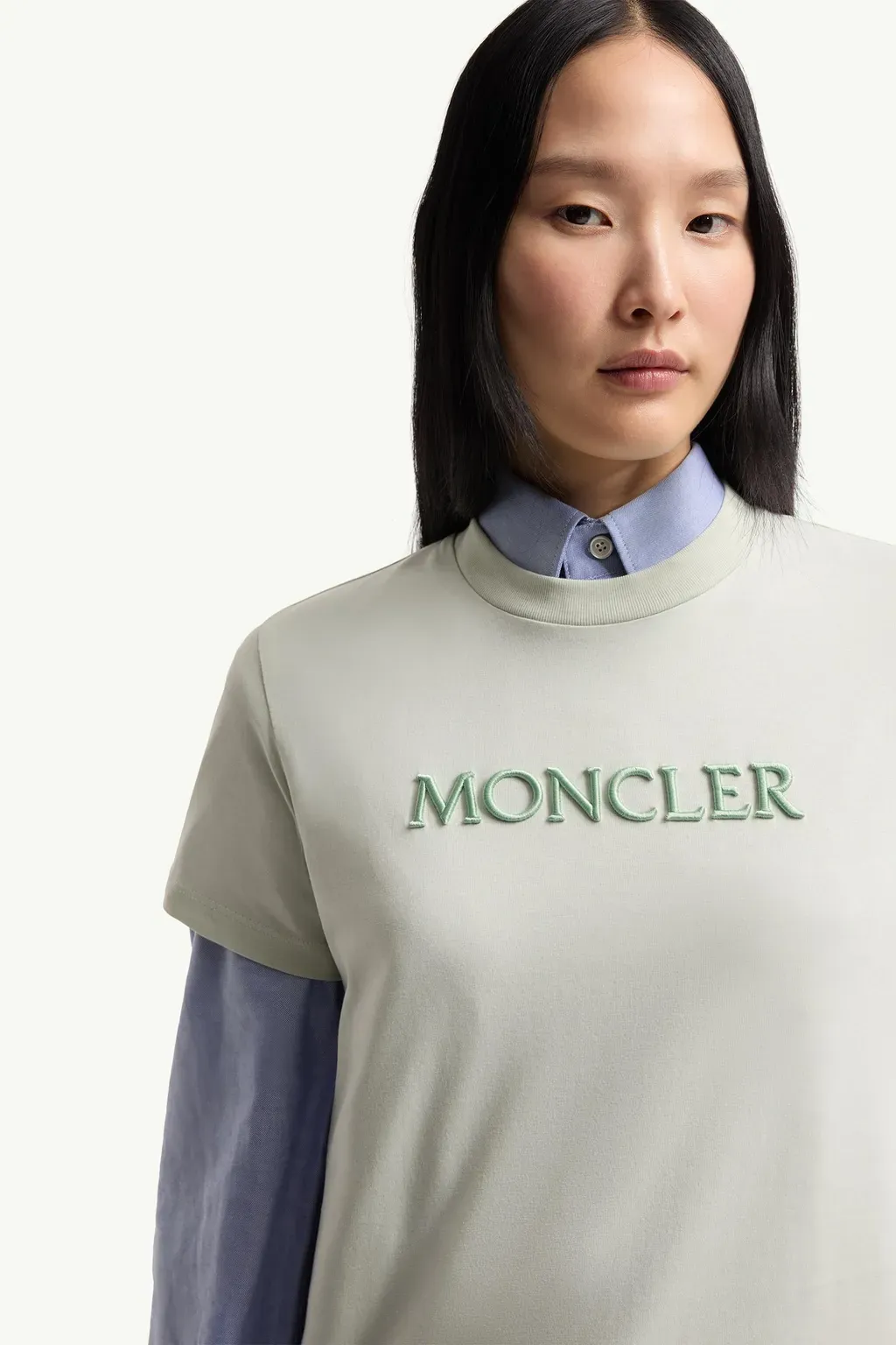Embroidered Tonal Logo Cotton T-Shirt