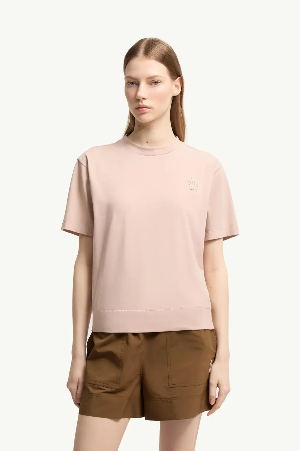 Logo Patch Cotton Blend T-Shirt