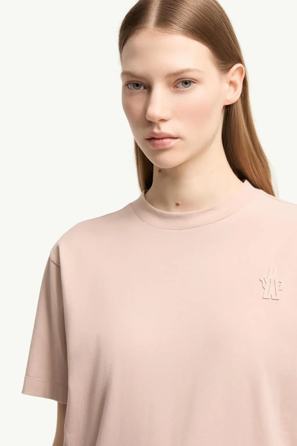 Logo Patch Cotton Blend T-Shirt