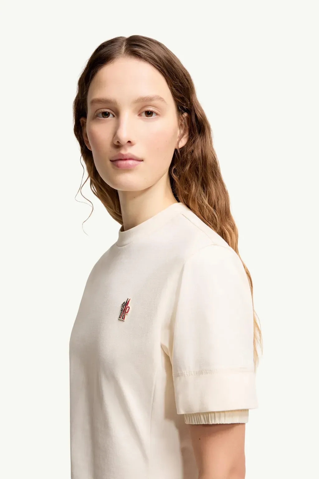 Logo Patch Cotton Blend T-Shirt