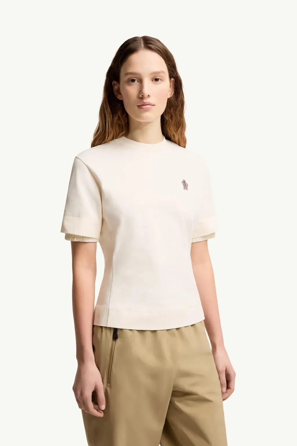Logo Patch Cotton Blend T-Shirt