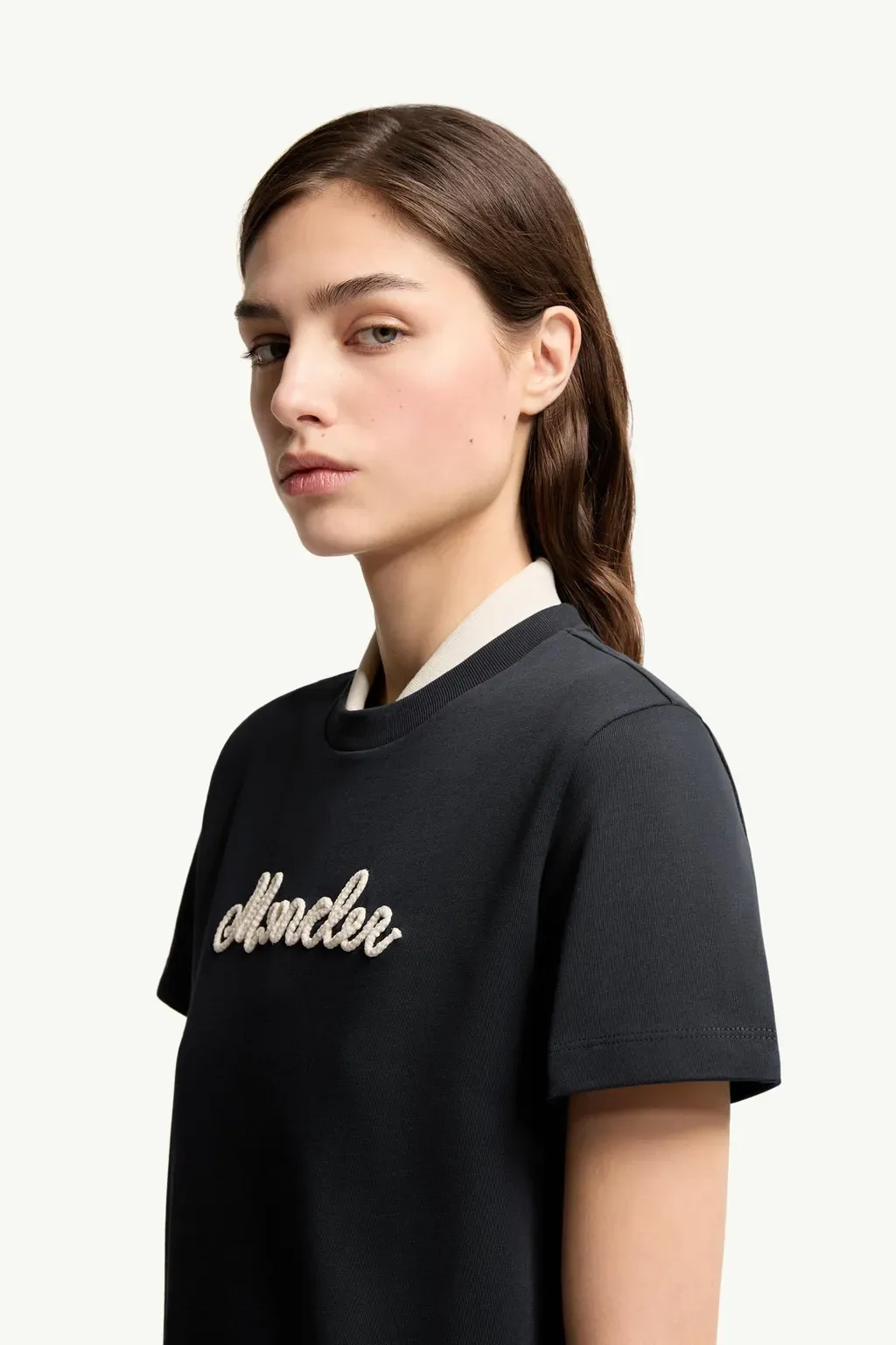 Logo Embroidery Cotton T-Shirt