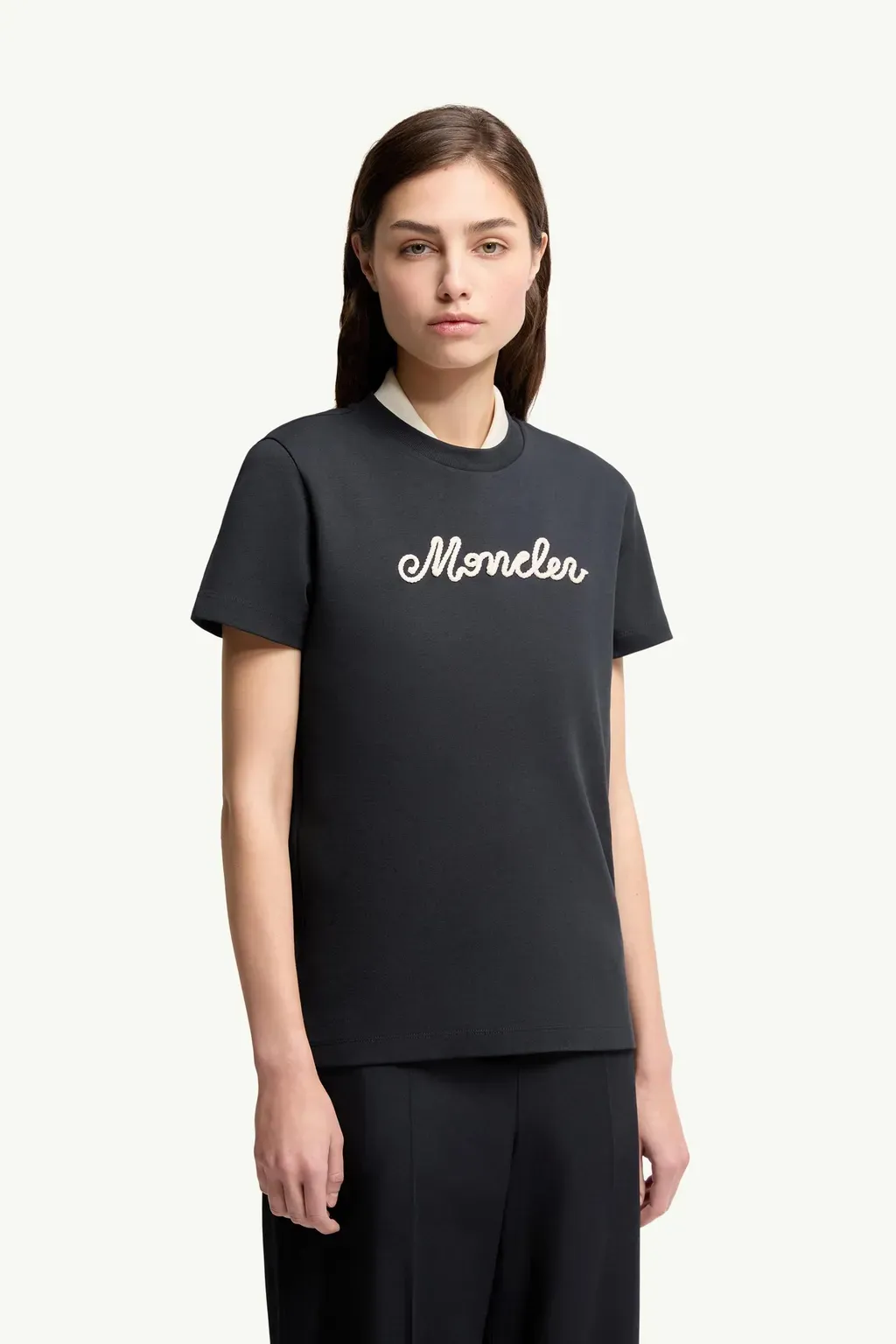 Logo Embroidery Cotton T-Shirt