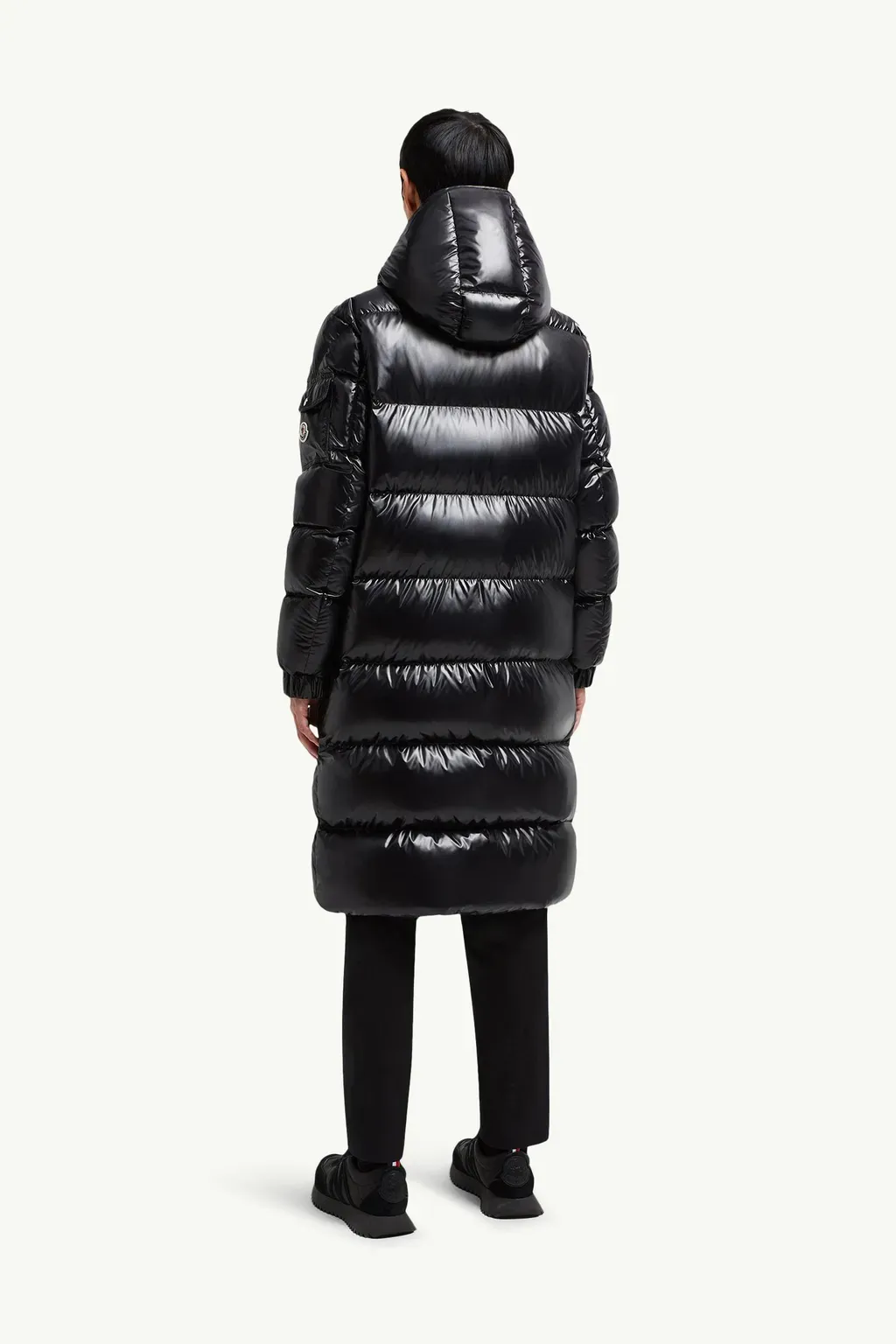 Hanoverian Hooded Square-Quilted Long Down Jacket