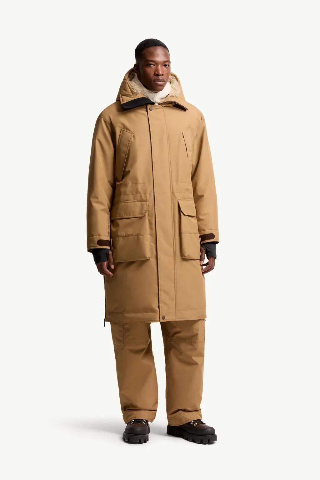 Foux Gore-Tex® Laminate Hooded Long Insulated Ski Jacket