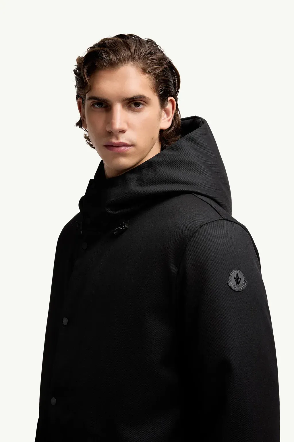 Merri Reversibe Wool Hooded Mid-Length Down Jacket