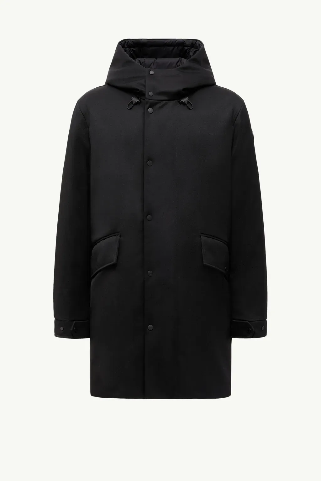 Merri Reversibe Wool Hooded Mid-Length Down Jacket