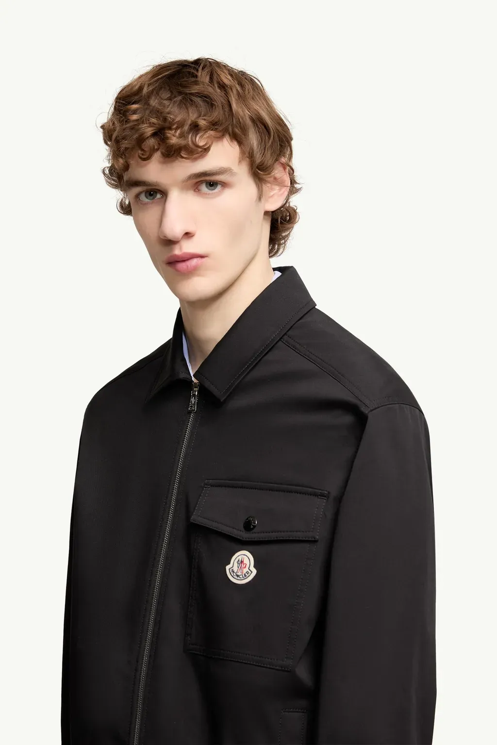 Cotton Blend Gabardine Shirt Jacket
