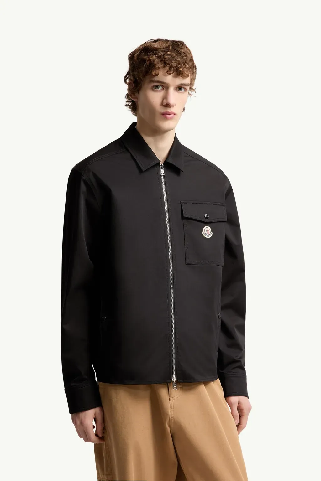 Cotton Blend Gabardine Shirt Jacket