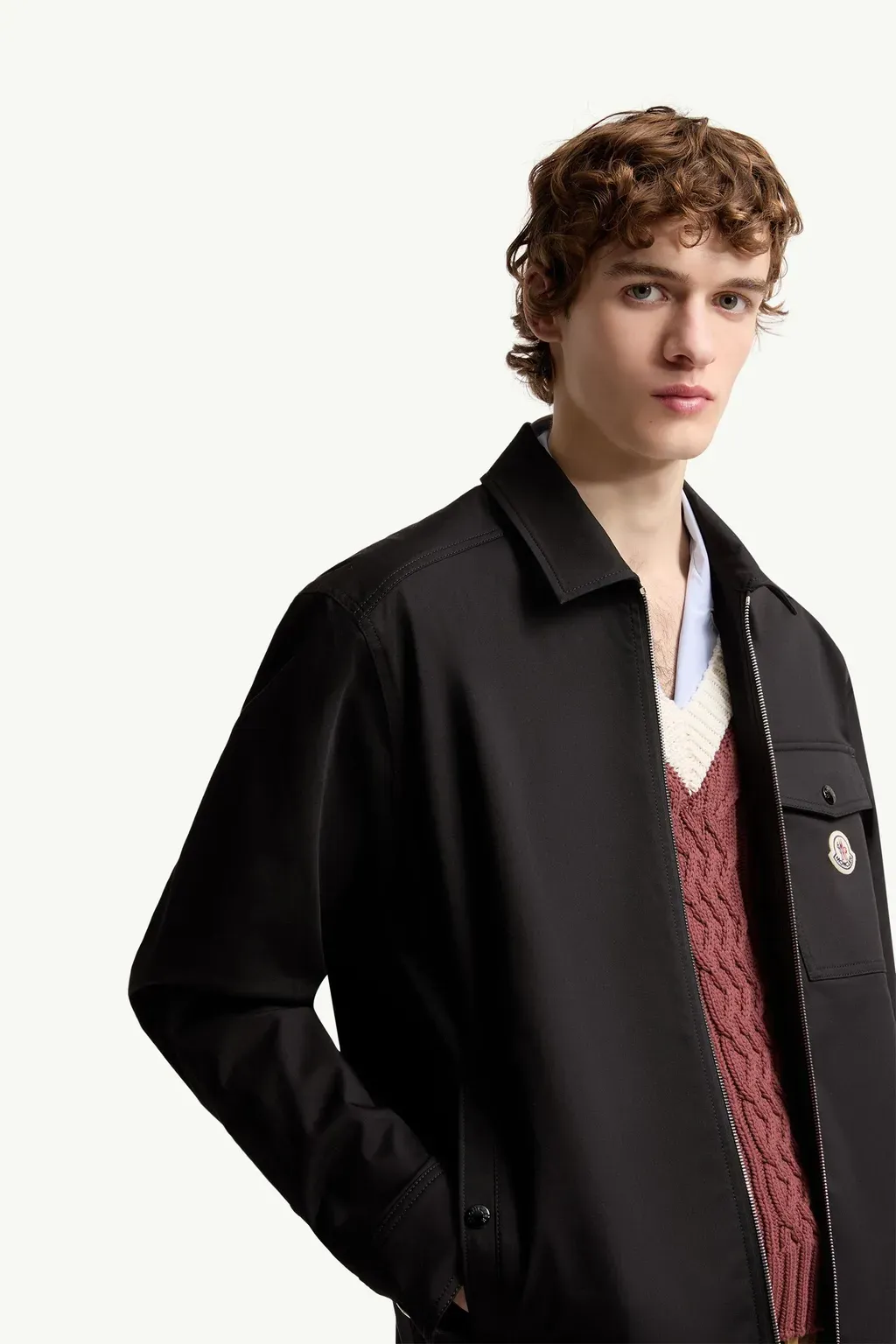 Cotton Blend Gabardine Shirt Jacket