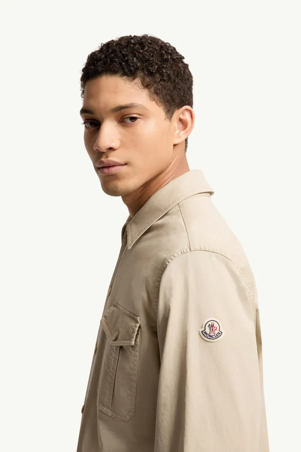 Cotton Blend Gabardine Long Sleeve Shirt