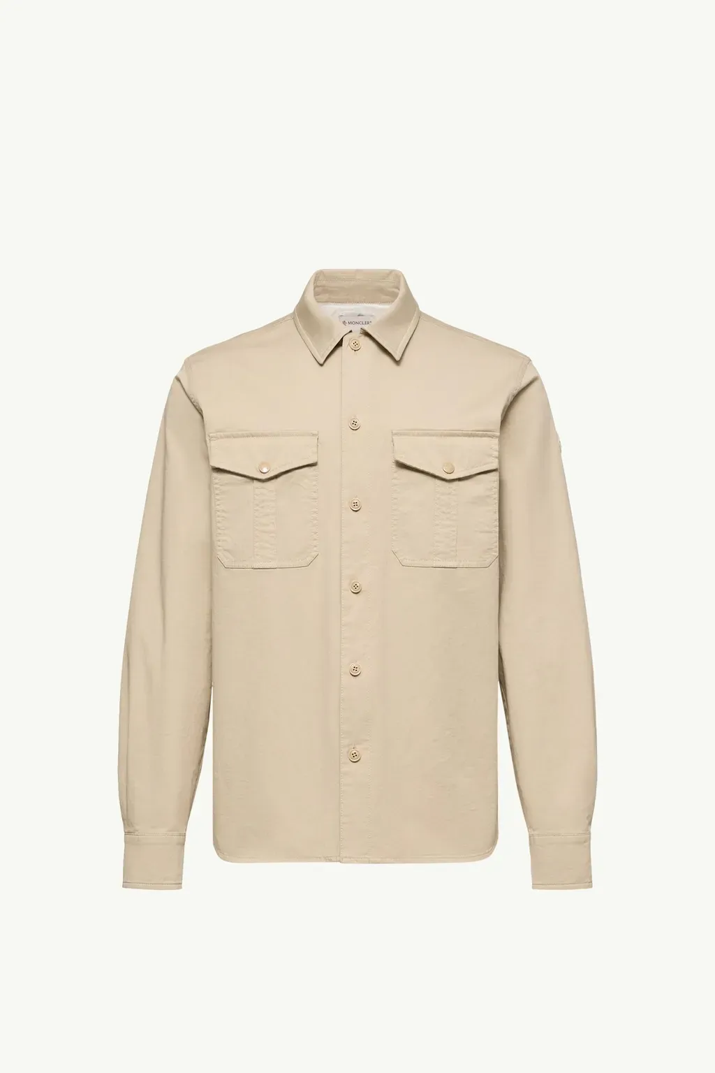 Cotton Blend Gabardine Long Sleeve Shirt