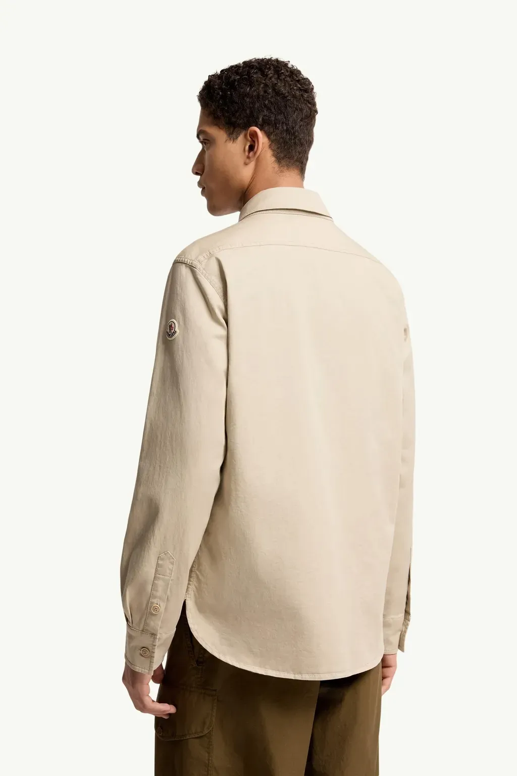 Cotton Blend Gabardine Long Sleeve Shirt