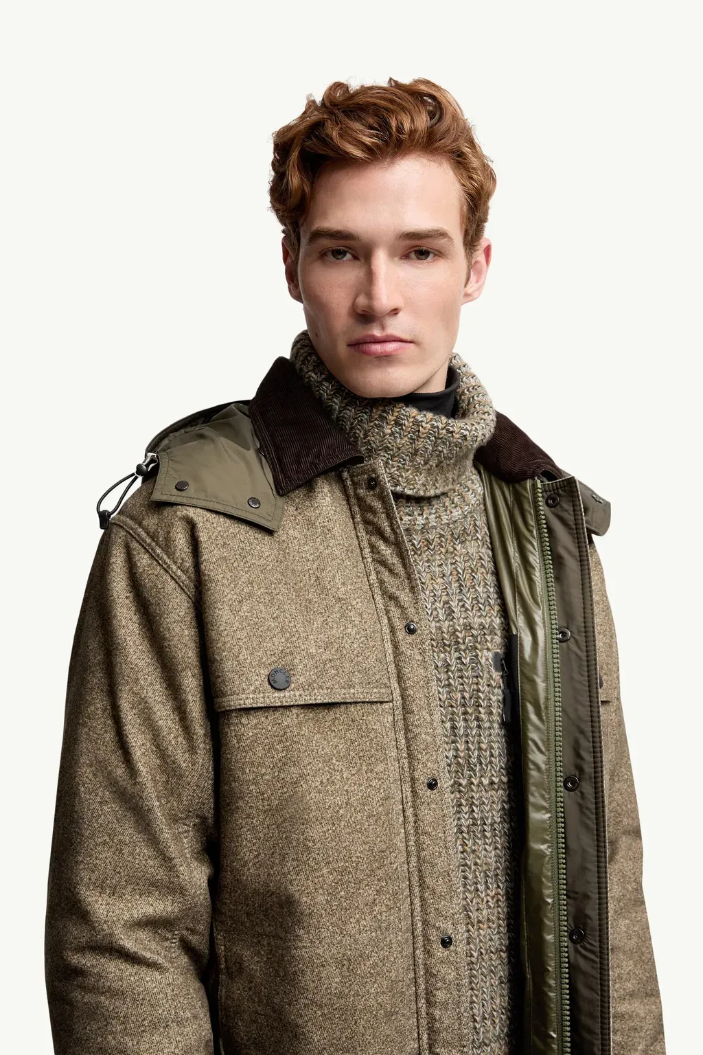 Kalinzu Cotton Moleskin Short Down Jacket