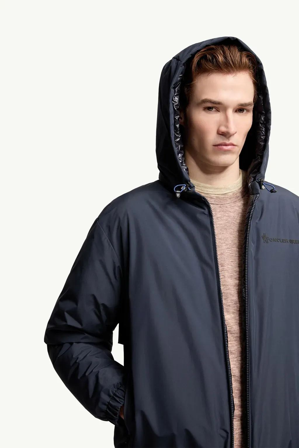 Berguns Reversible Hooded Down Bomber Jacket