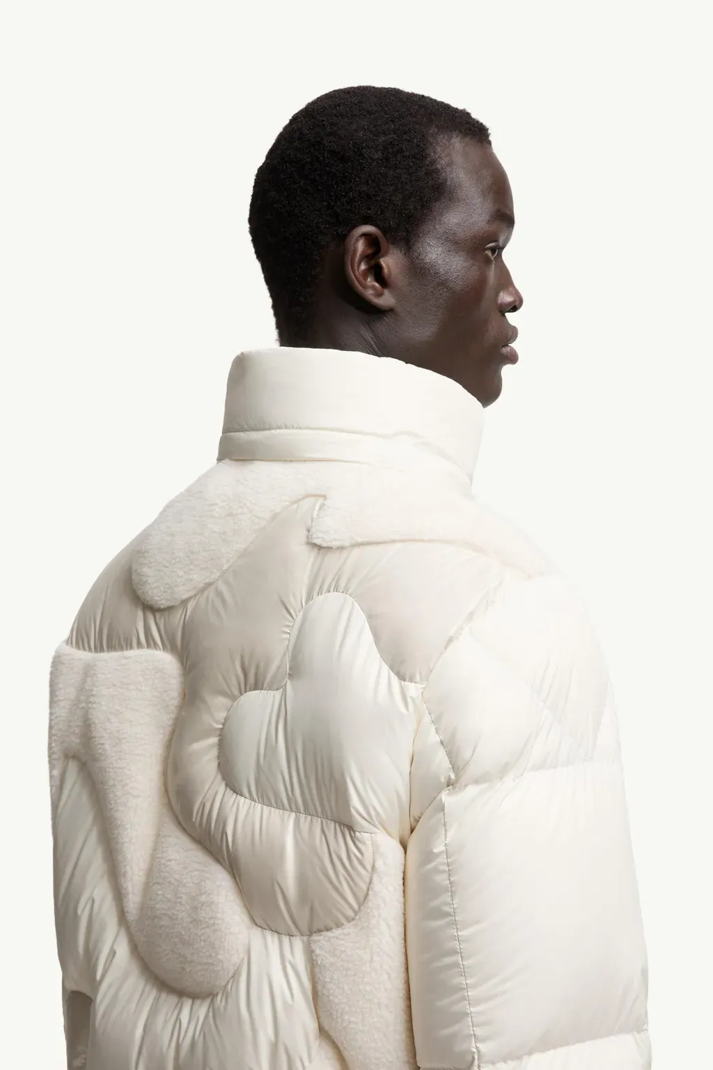 Candes Hooded Teddy Intarsia Short Down Jacket