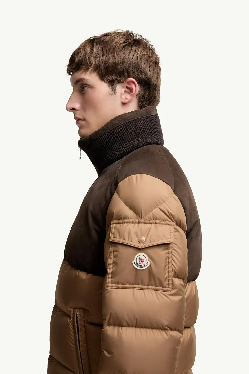 Cheverny Suede Short Down Jacket