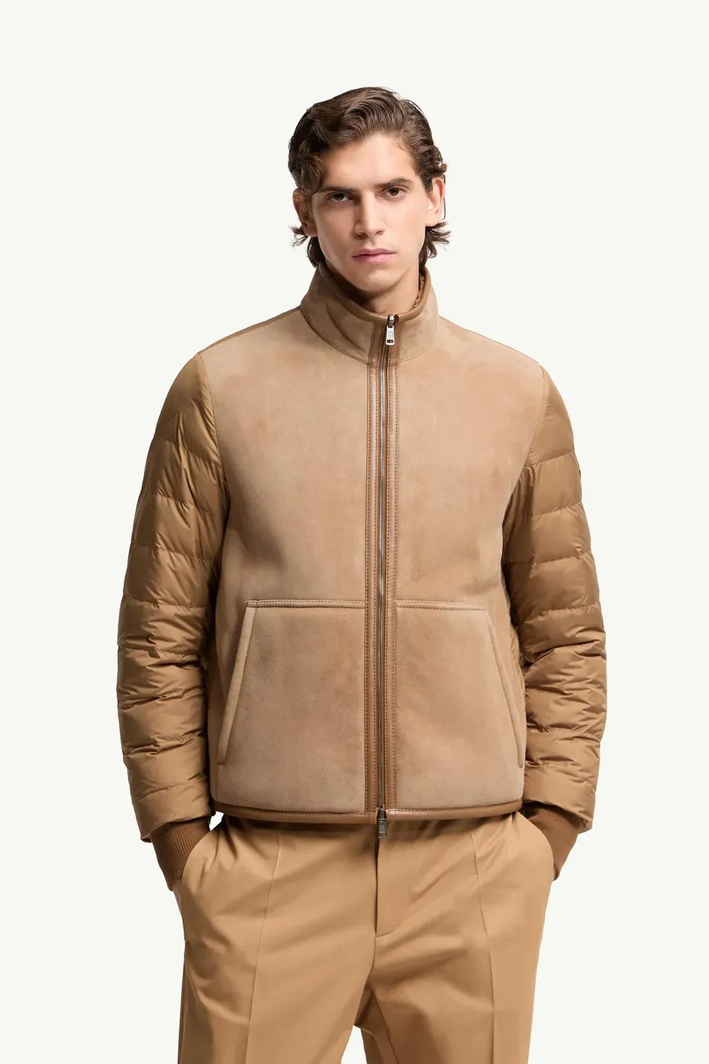 Crachin Reversible Shearling & Nappa Short Down Jacket