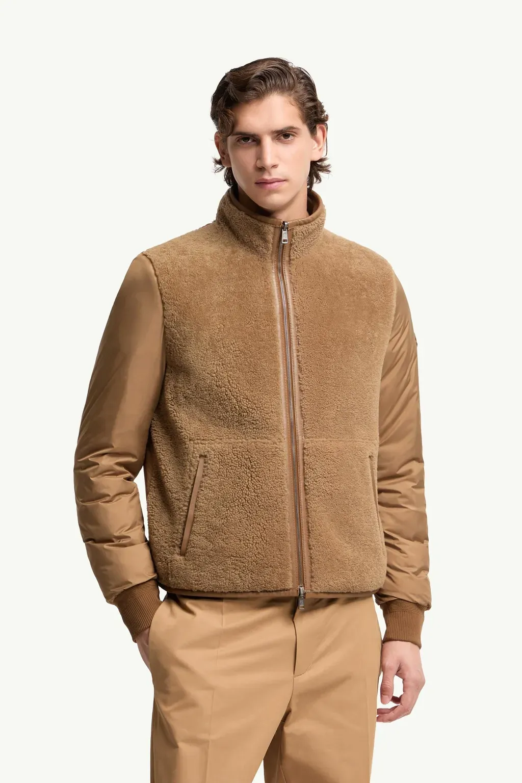 Crachin Reversible Shearling & Nappa Short Down Jacket