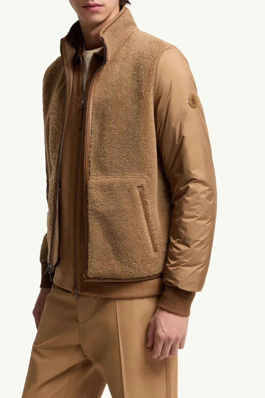Crachin Reversible Shearling & Nappa Short Down Jacket