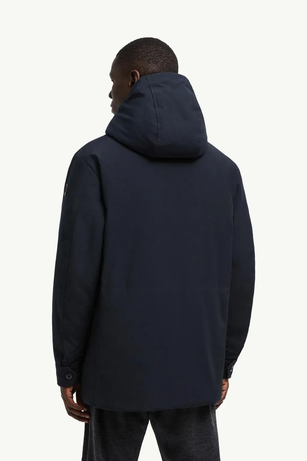 Fowey Reversible Hooded Mid-Length Down Jacket