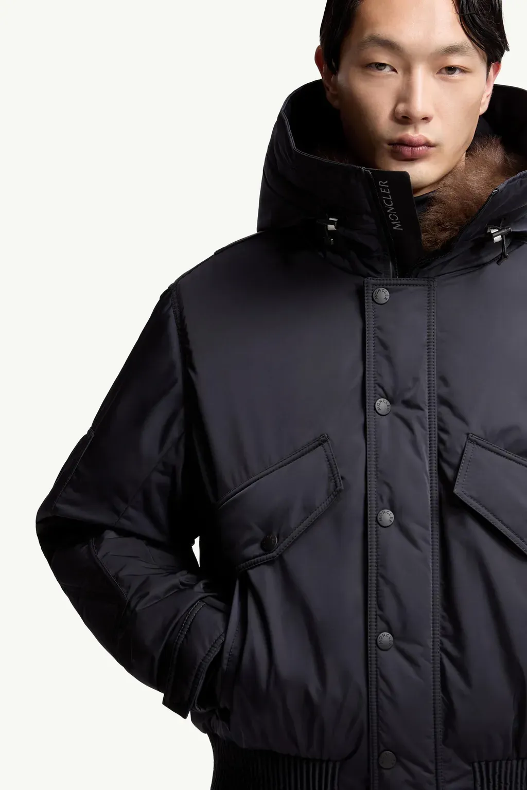 Breche Shearling-Trimmed Hooded Insulated Ski Jacket
