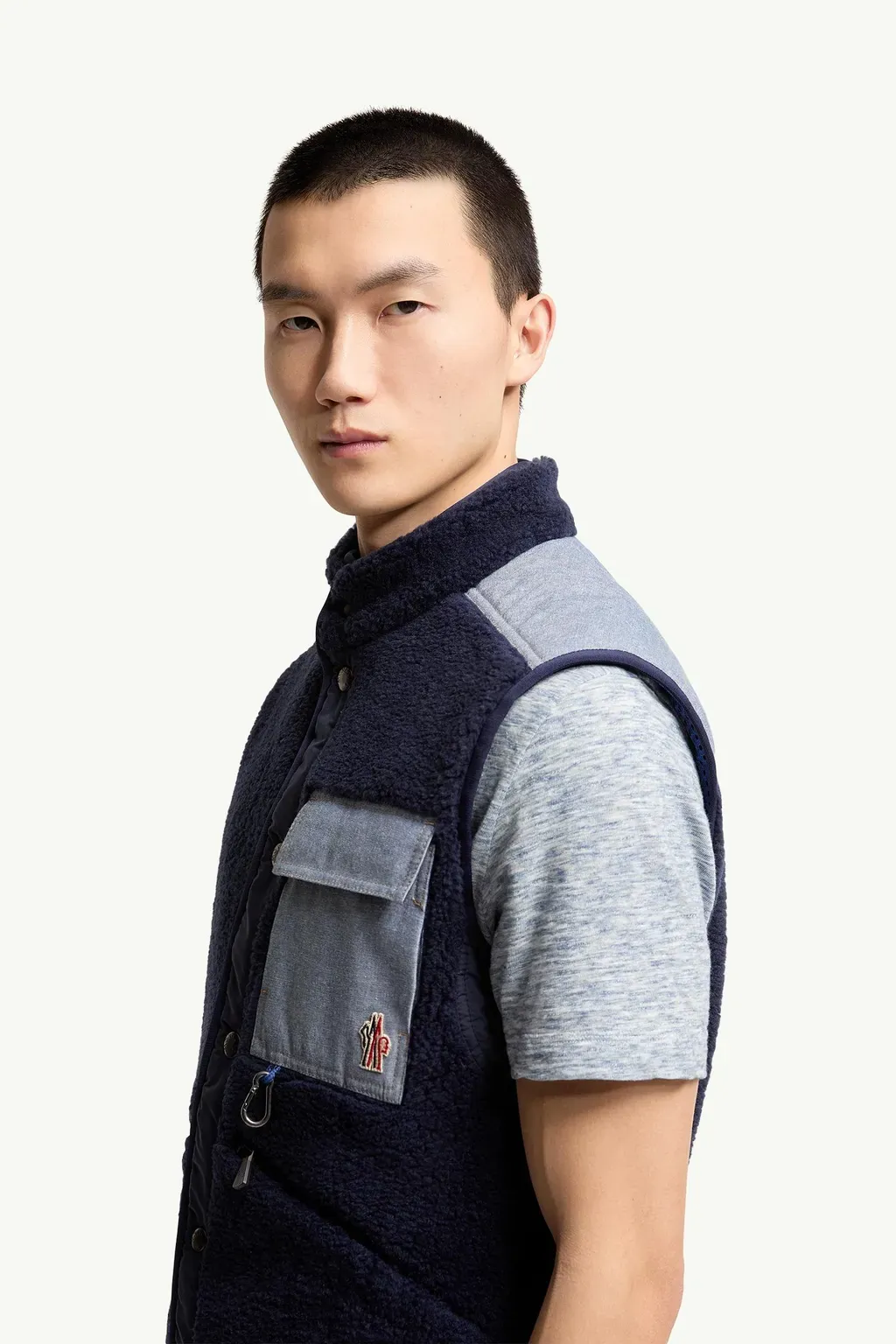 Teddy & Chambray Gilet