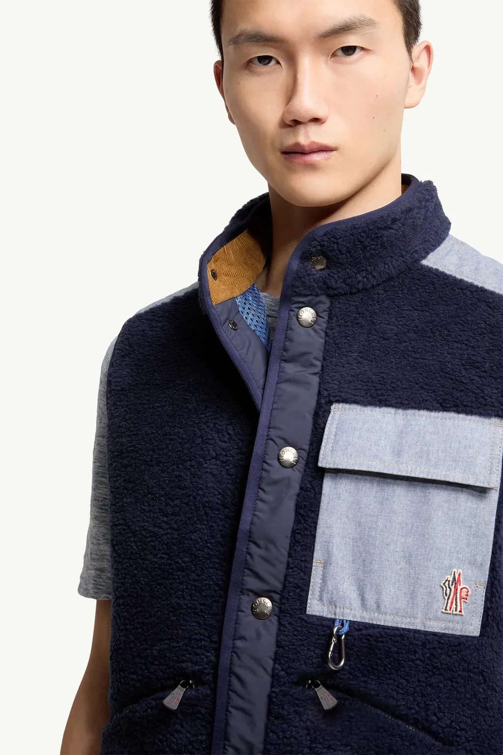 Teddy & Chambray Gilet