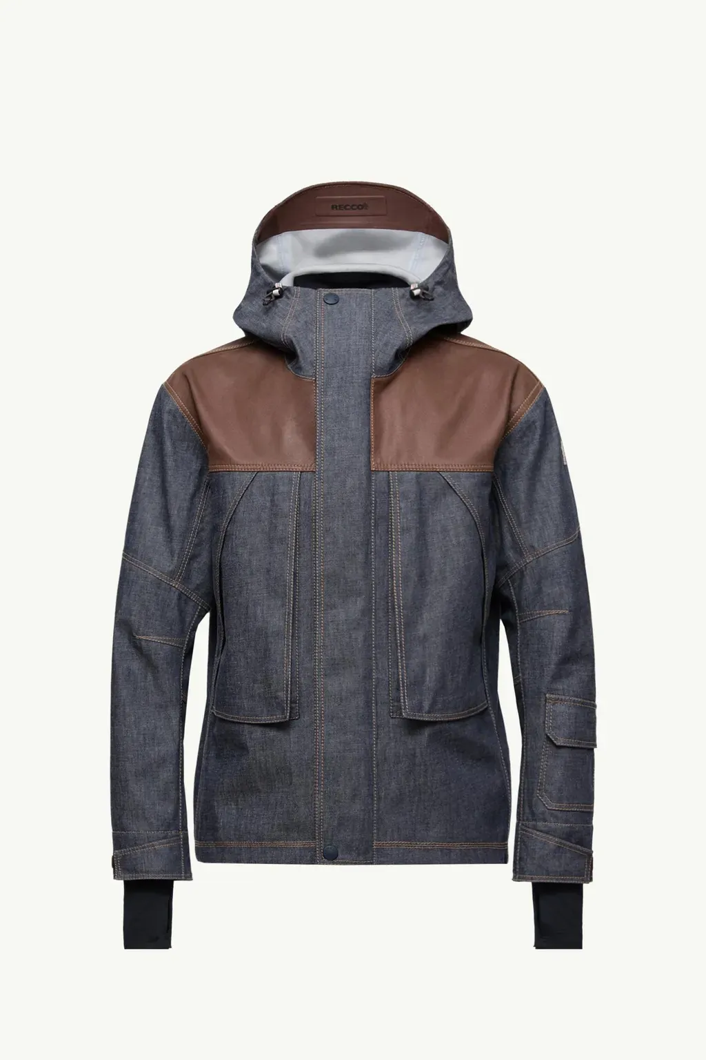 Langtang Hooded Denim Ski Jacket