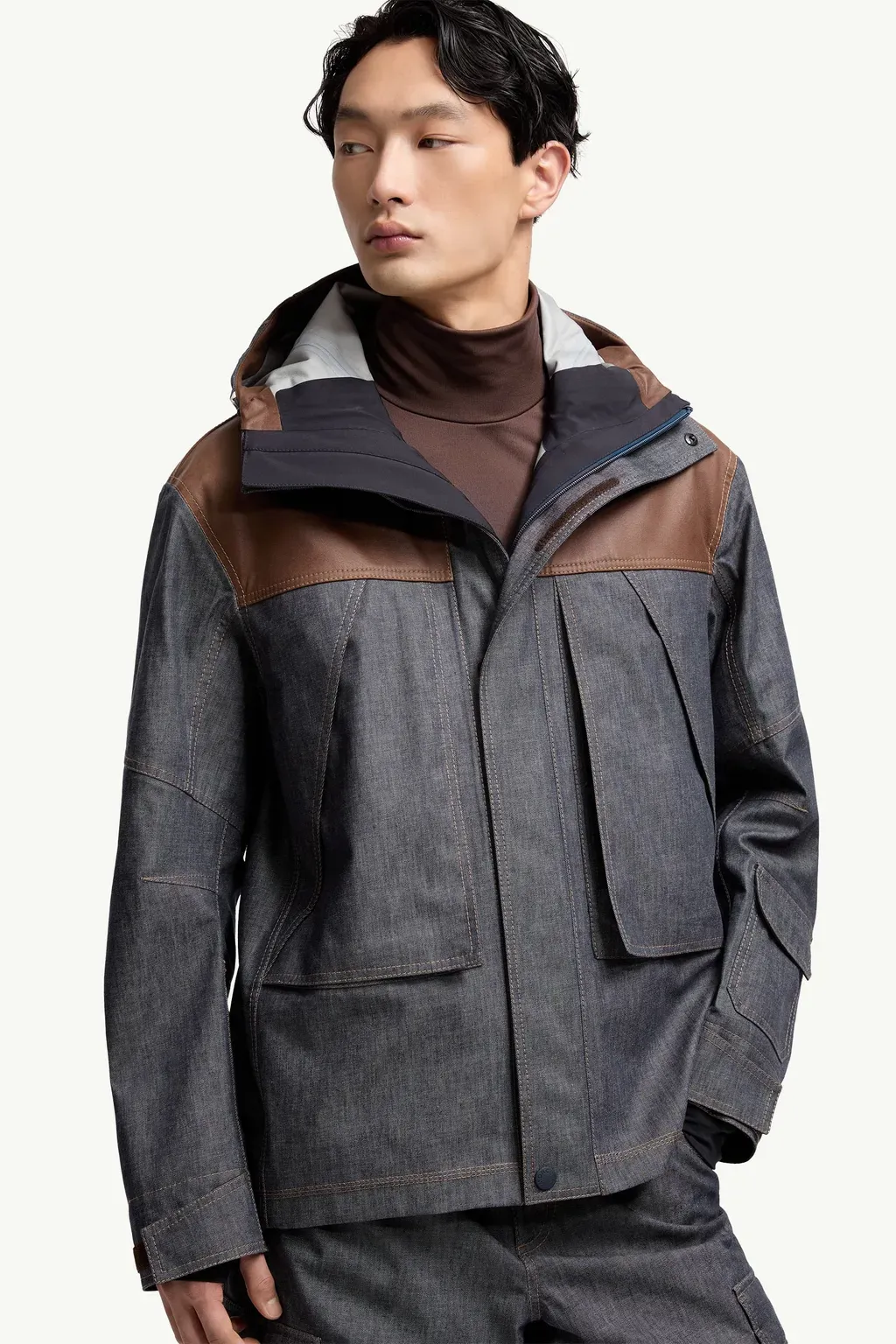 Langtang Hooded Denim Ski Jacket