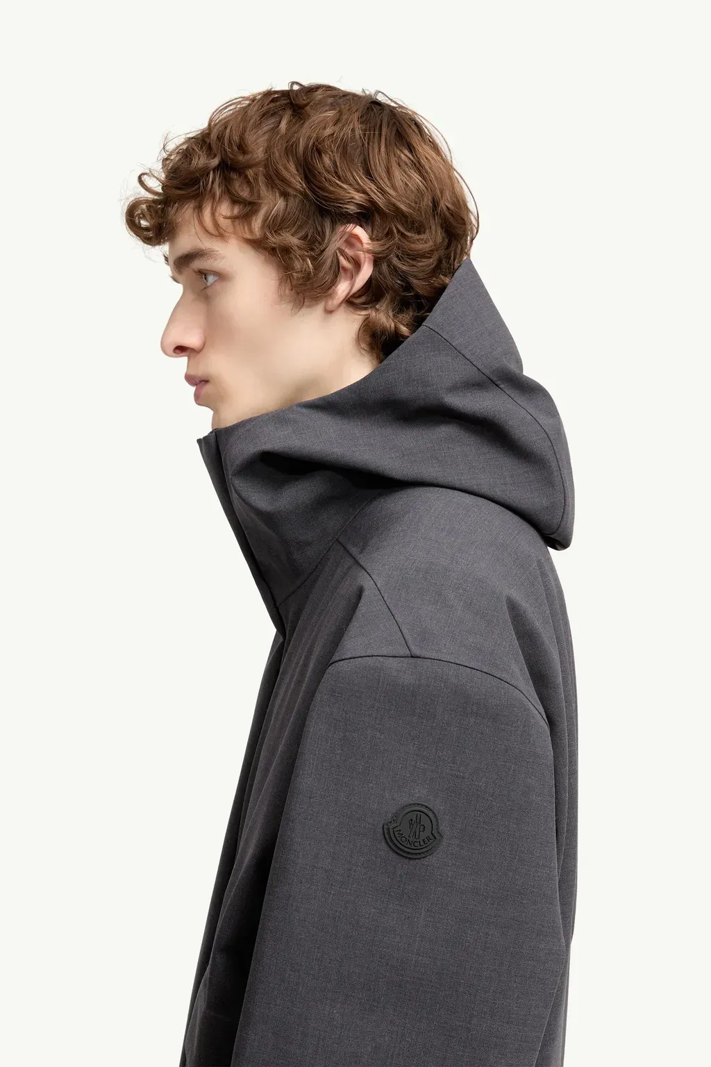 Sillon Hooded Wool Blend Windbreaker