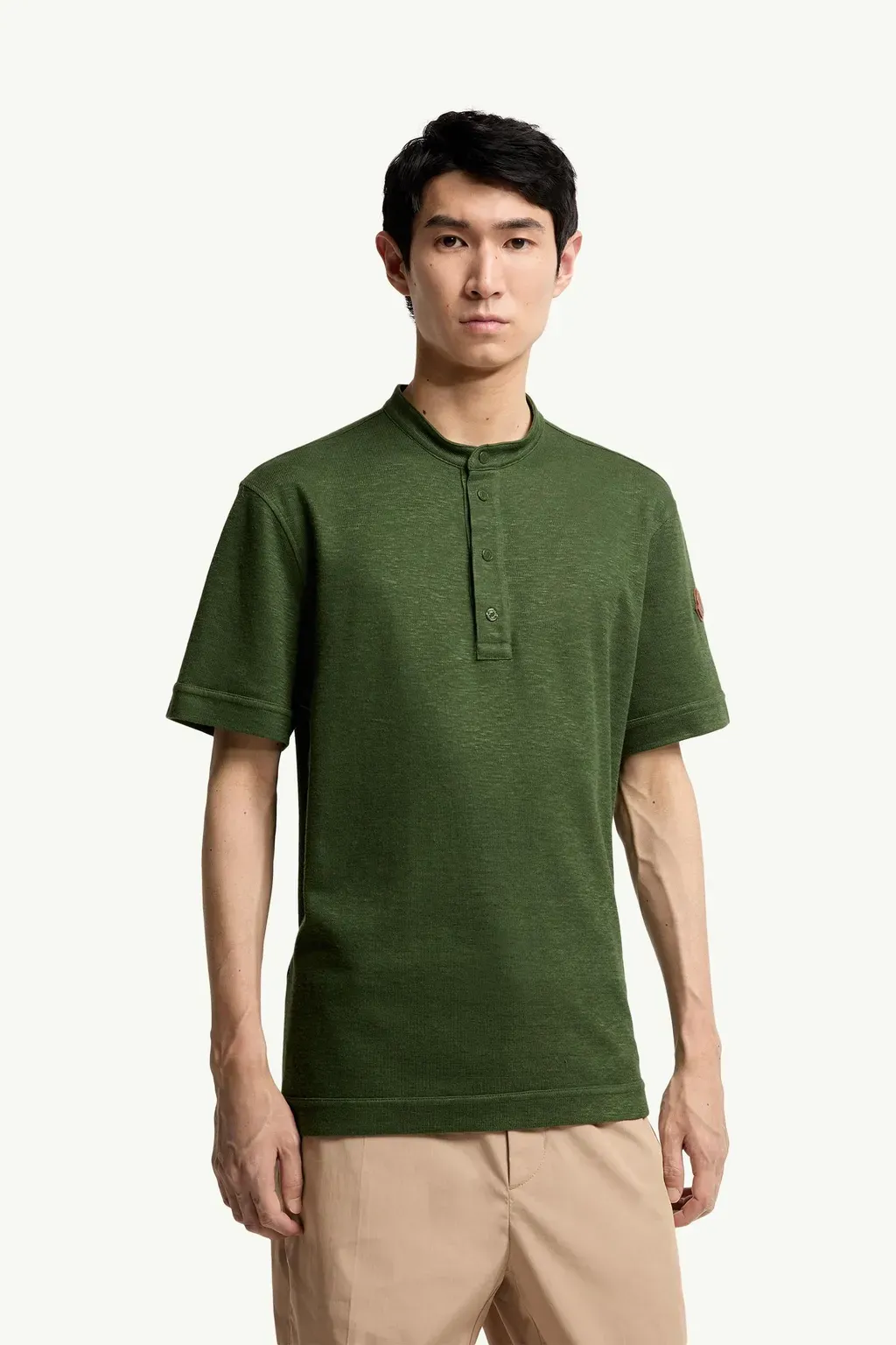 Cotton & Linen Blend Polo Shirt