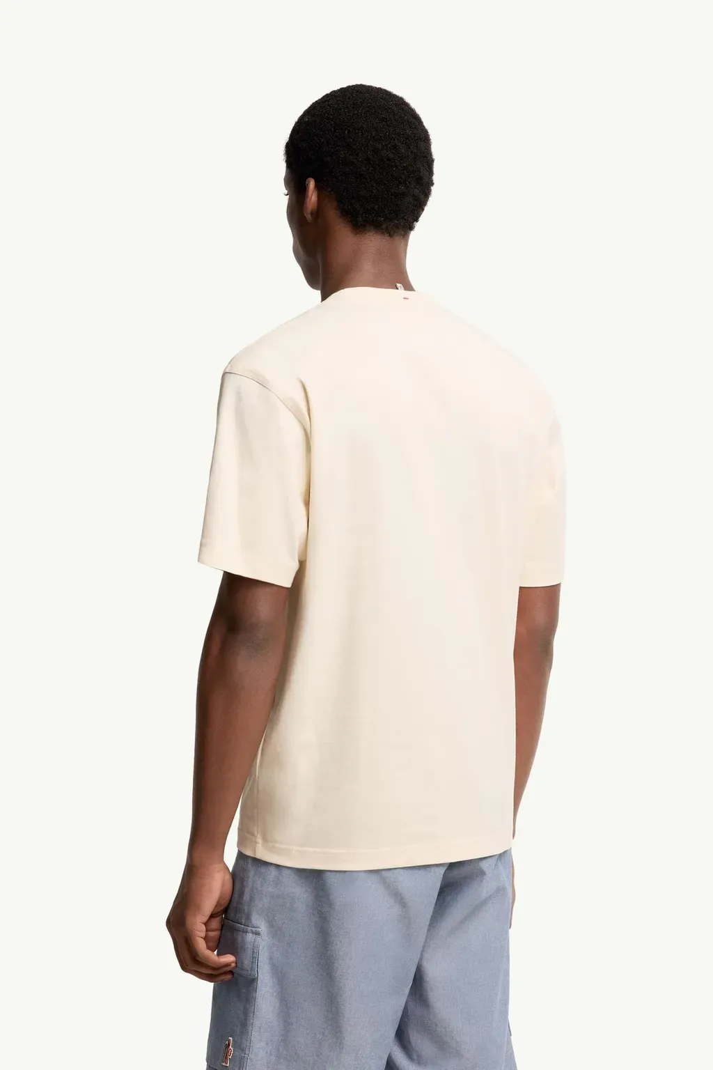 Cotton Blend T-Shirt With Denim Pocket