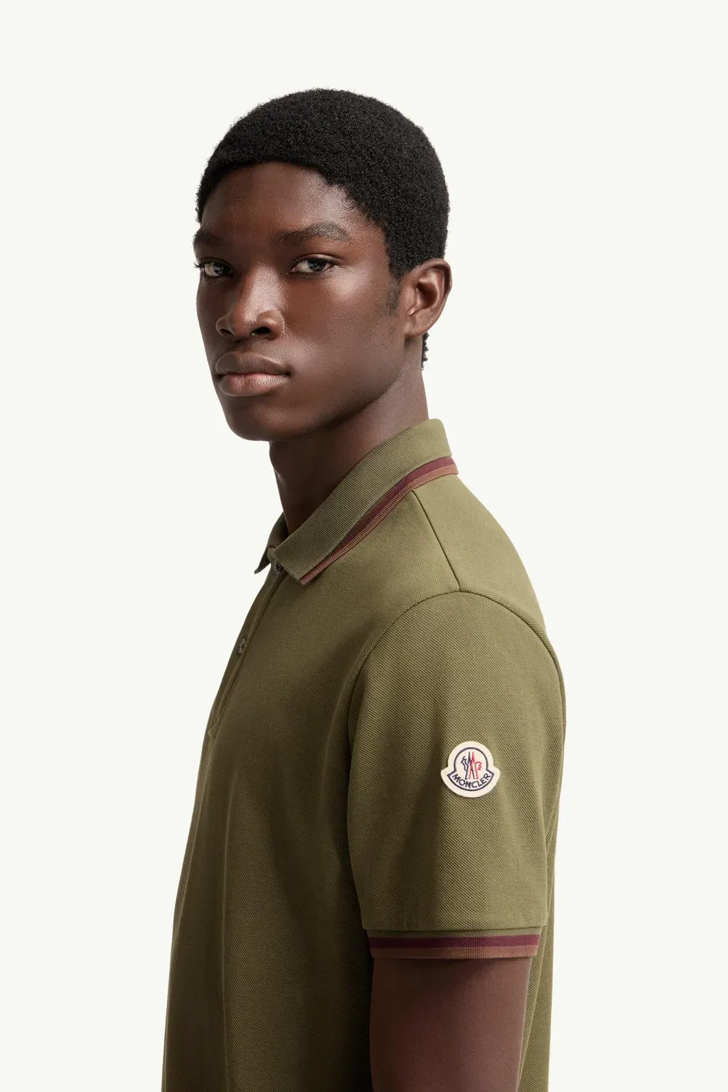 Double Collar Cotton Piquet Polo Shirt