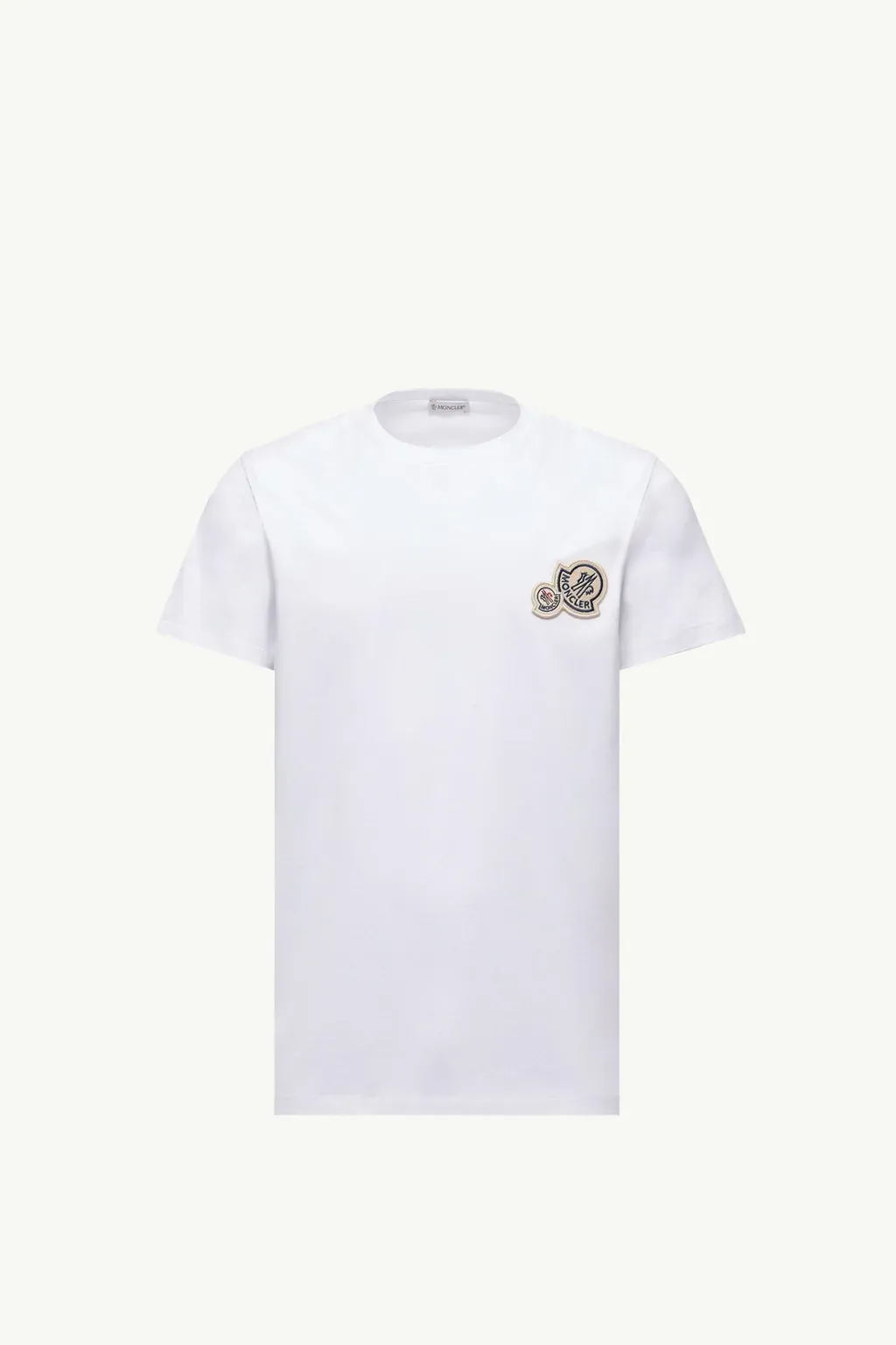 Double Logo Patch Cotton T-Shirt