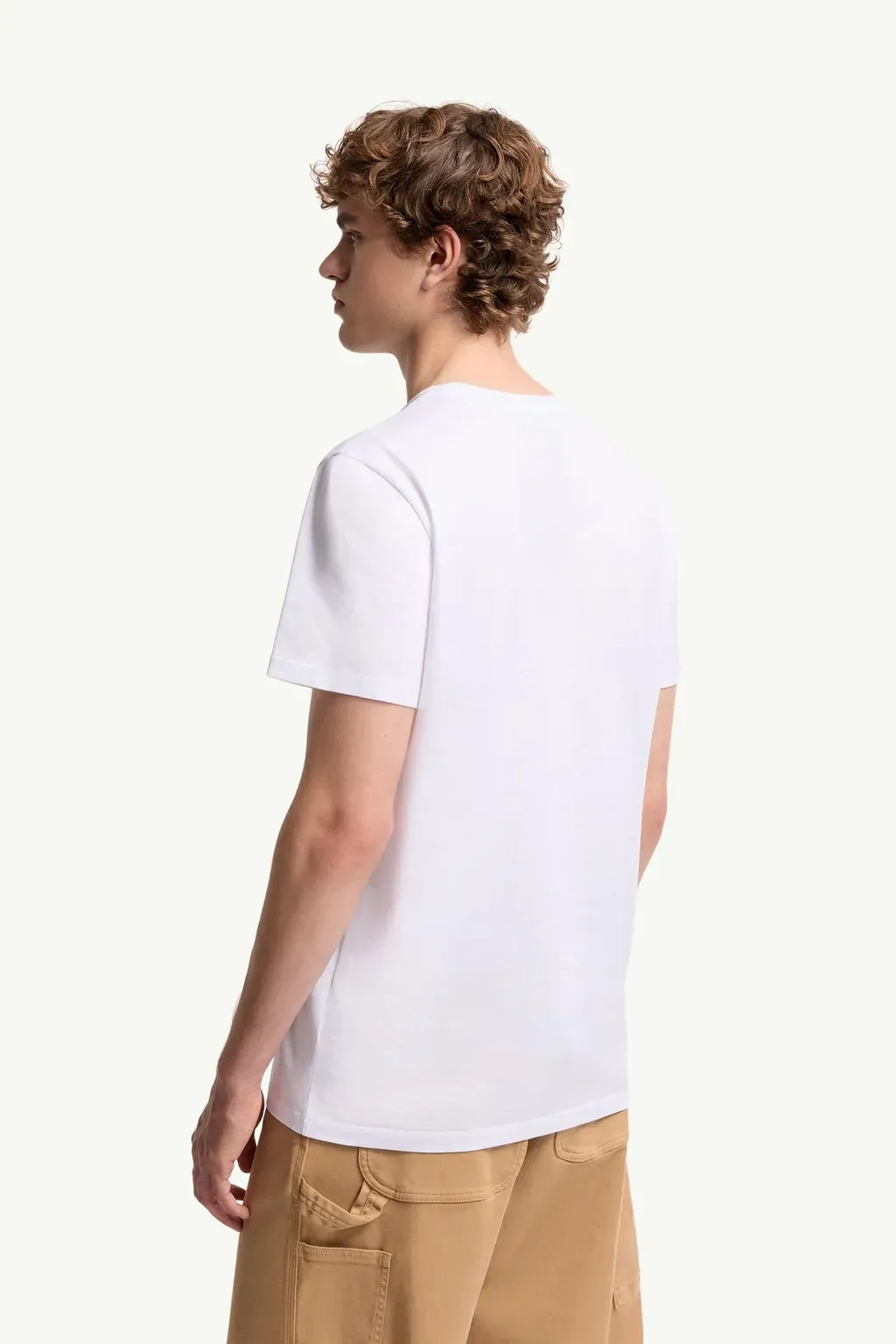 Double Logo Patch Cotton T-Shirt